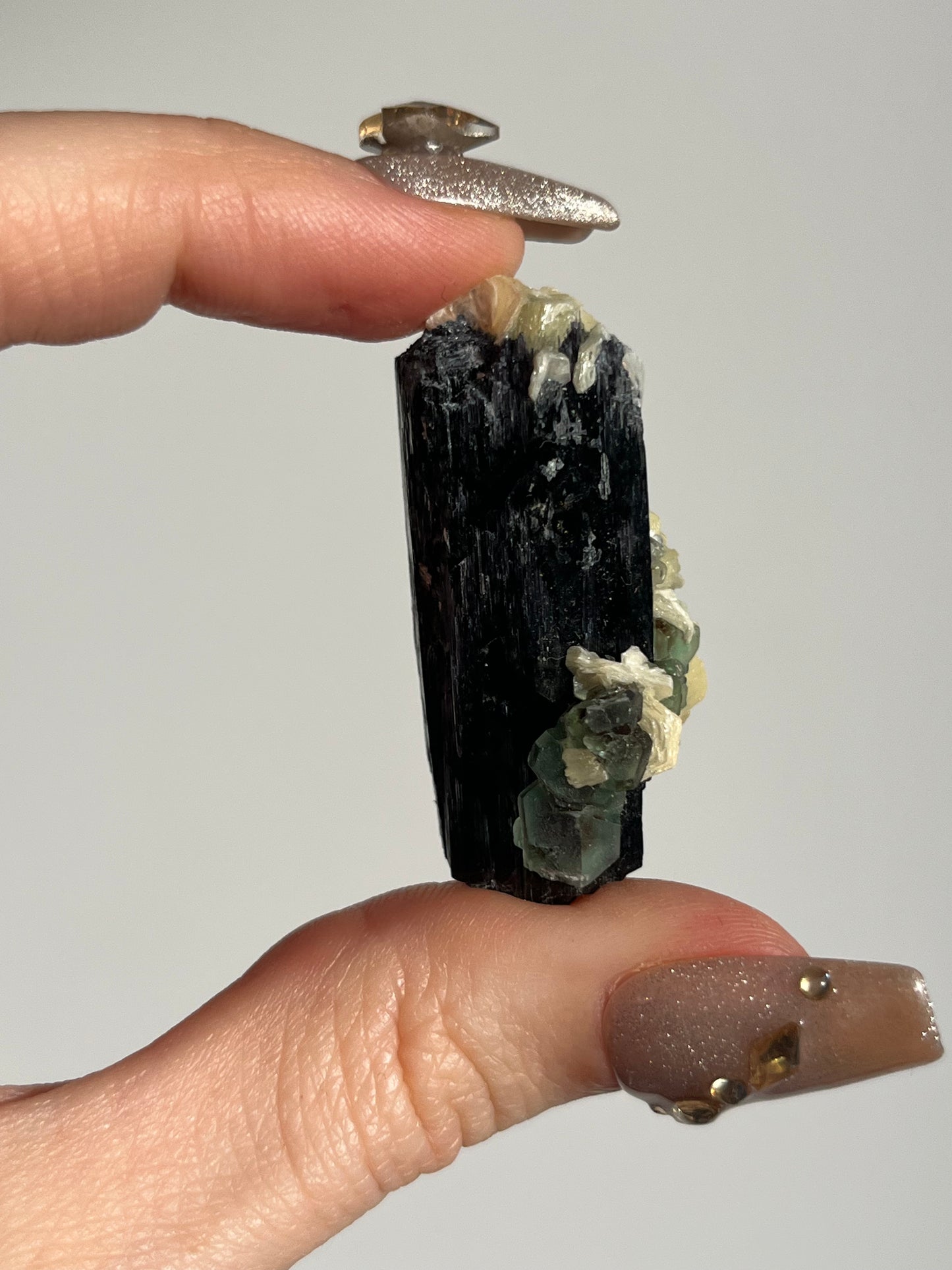 Erongo Fluorite with Tourmaline and Muscovite Specimen A