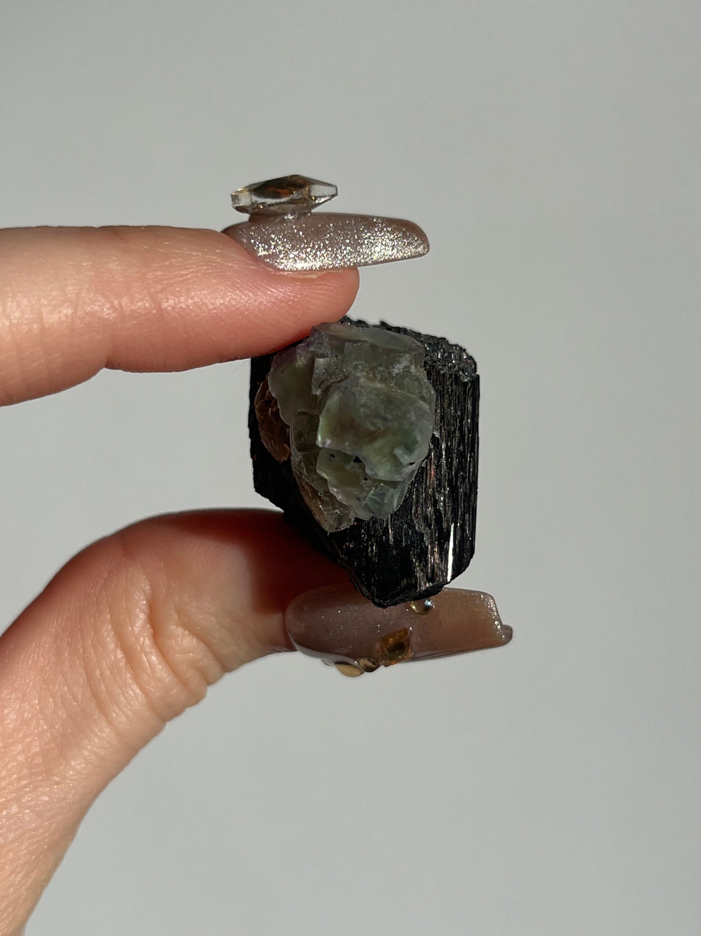 Erongo Fluorite with Tourmaline and Muscovite Specimen C