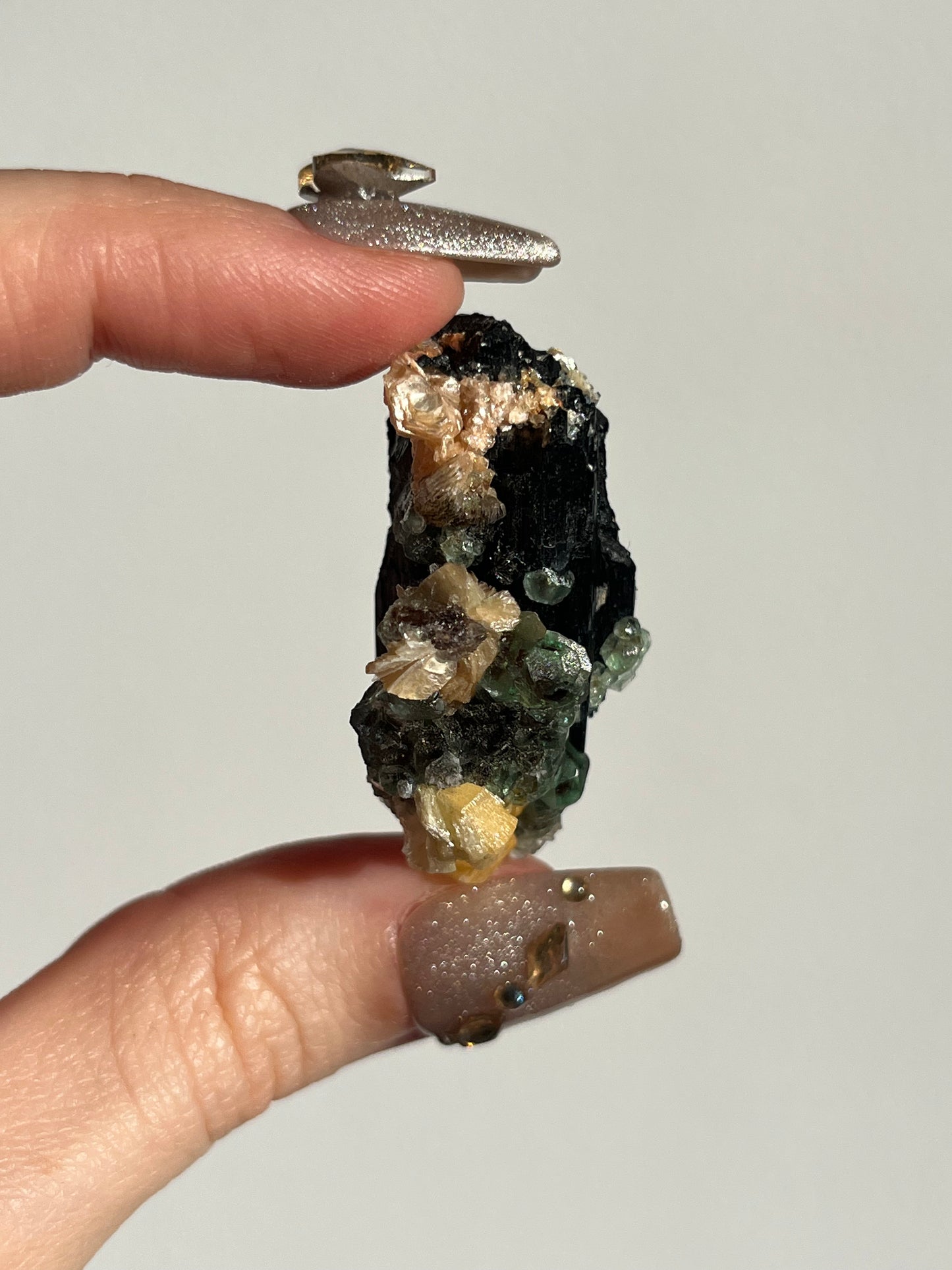Erongo Fluorite with Tourmaline and Muscovite Specimen D