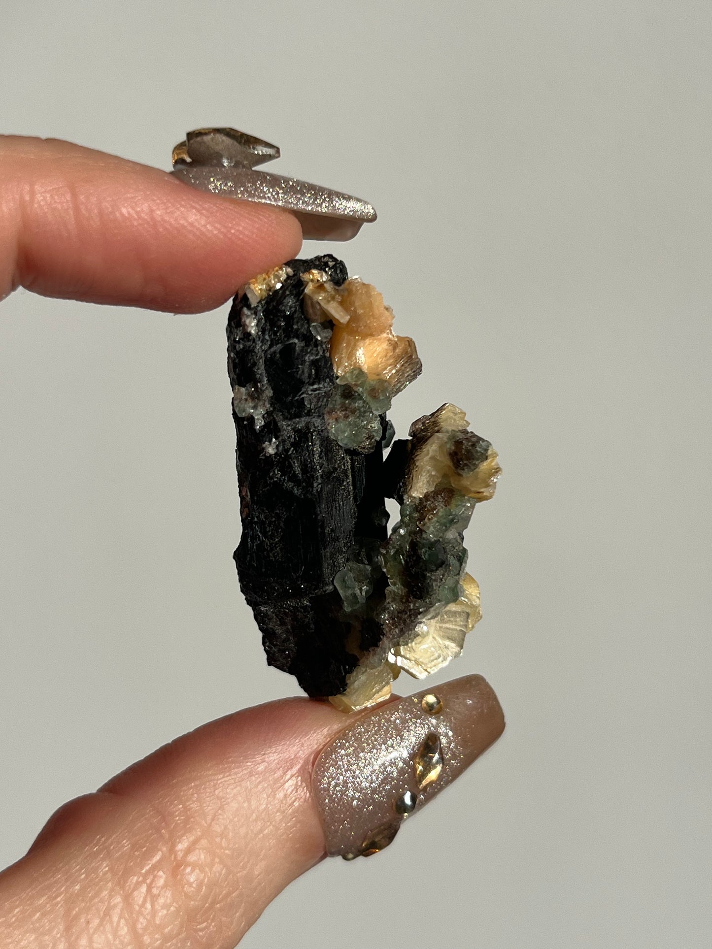 Erongo Fluorite with Tourmaline and Muscovite Specimen D
