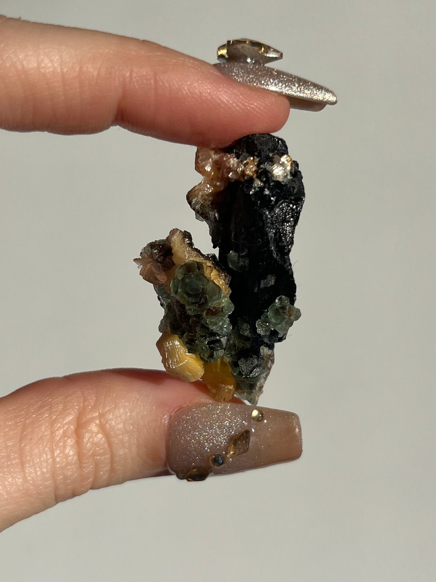 Erongo Fluorite with Tourmaline and Muscovite Specimen D