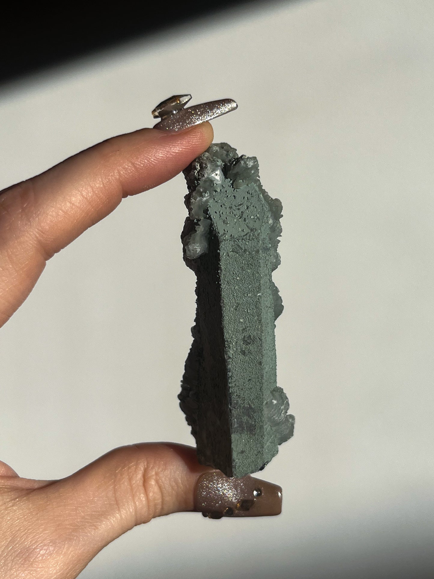 Euci Quartz with Coin Petal Calcite Specimen F