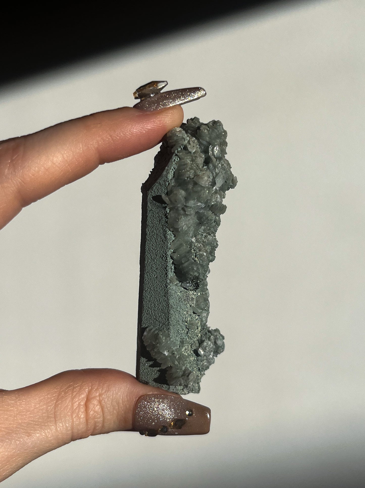 Euci Quartz with Coin Petal Calcite Specimen F
