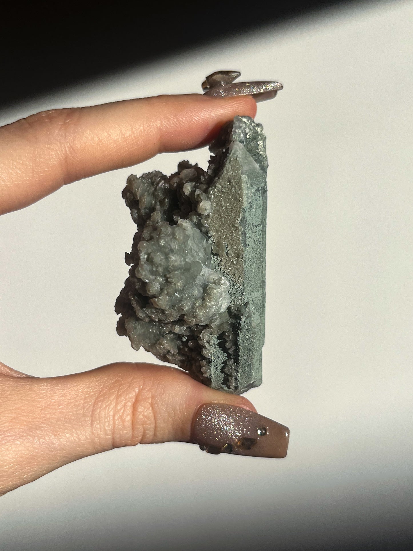Euci Quartz with Coin Petal Calcite Specimen I