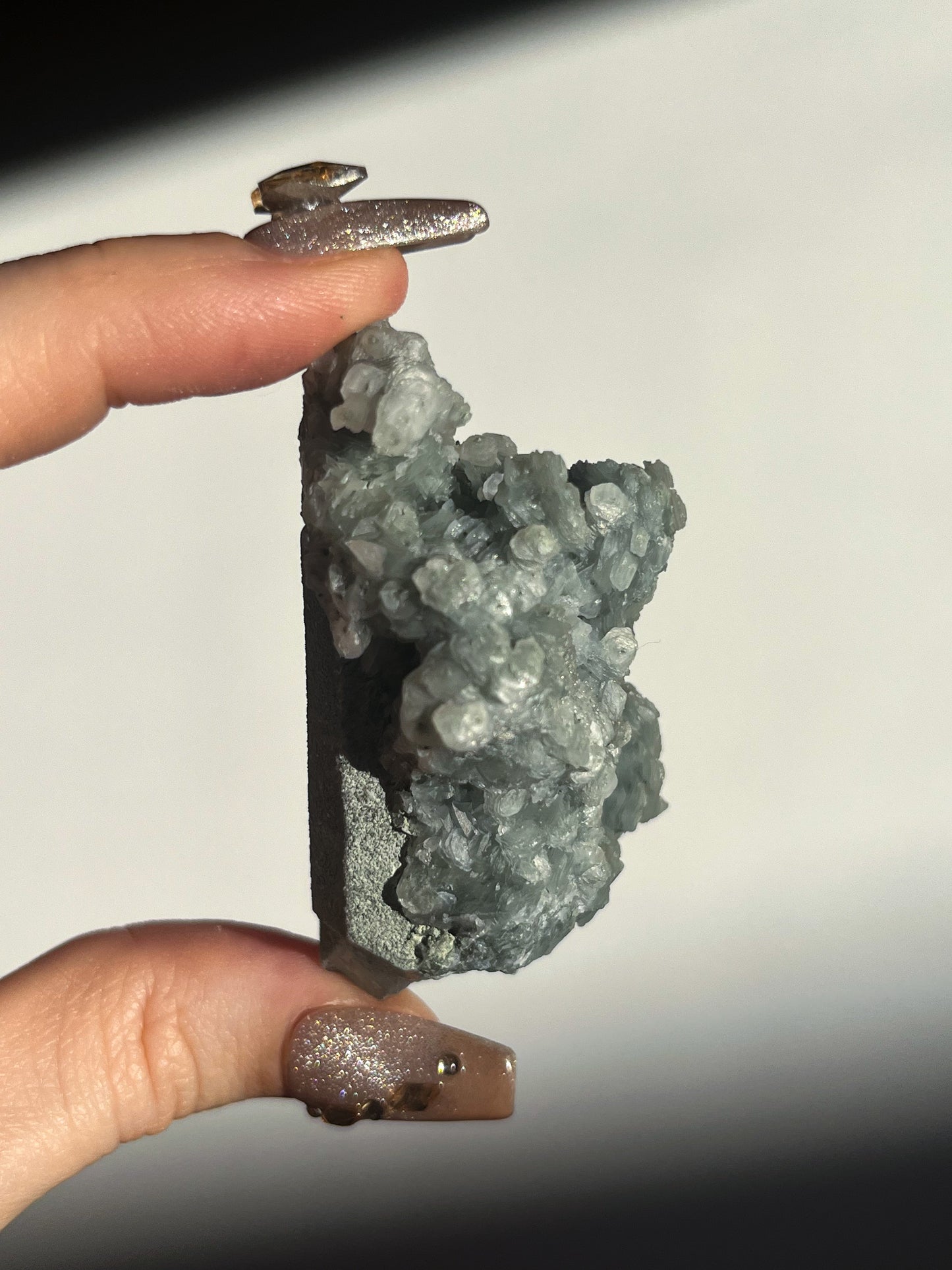 Euci Quartz with Coin Petal Calcite Specimen I
