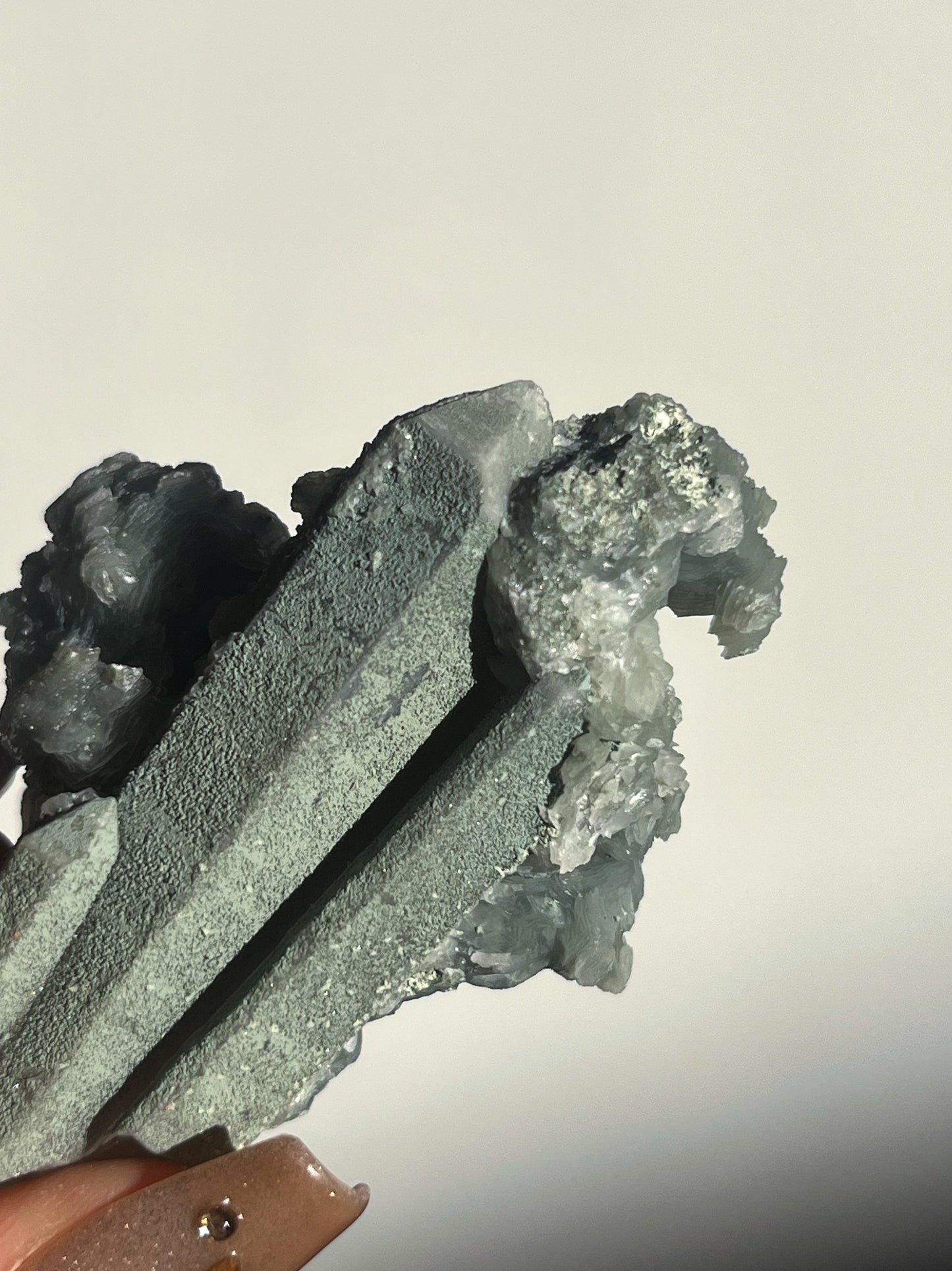 Euci Quartz with Coin Petal Calcite Specimen I