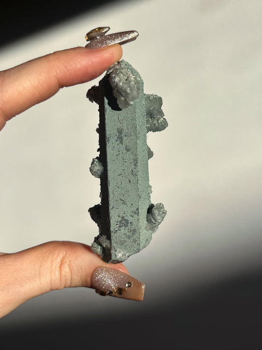 Euci Quartz with Coin Petal Calcite Specimen Q