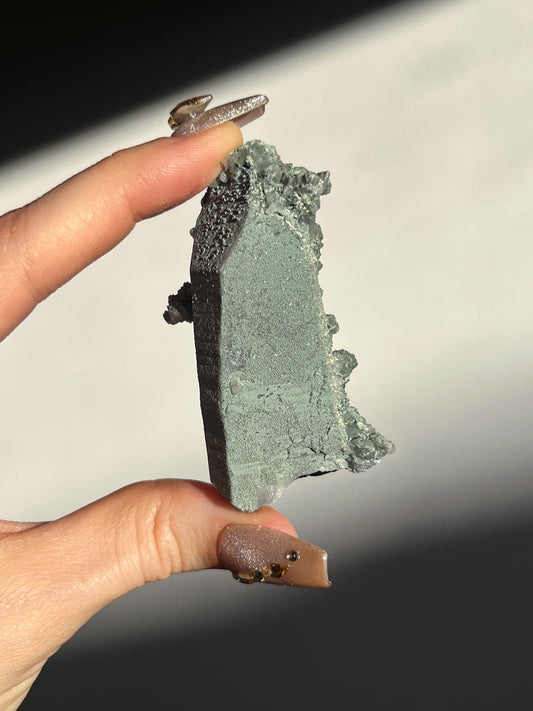 Euci Quartz with Coin Petal Calcite Specimen S