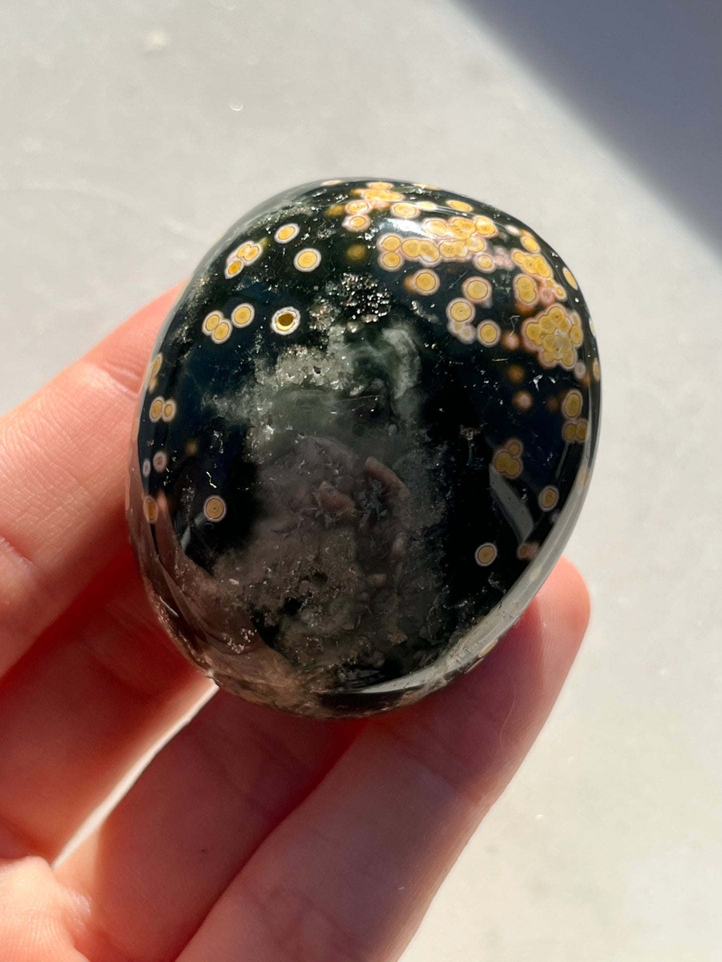 Veinless Ocean Jasper Palmstone #47