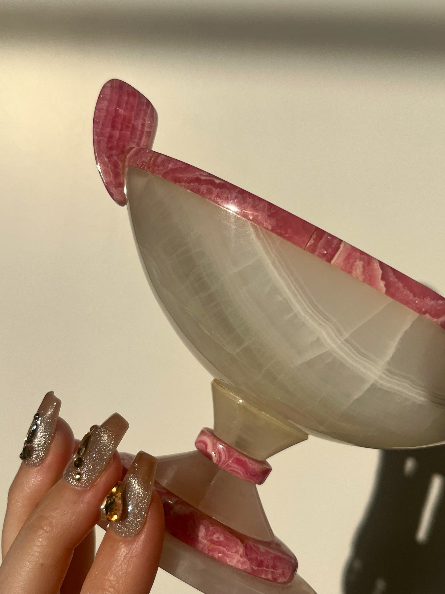 Opulent Argentinian Rhodochrosite & Calcite Bowl