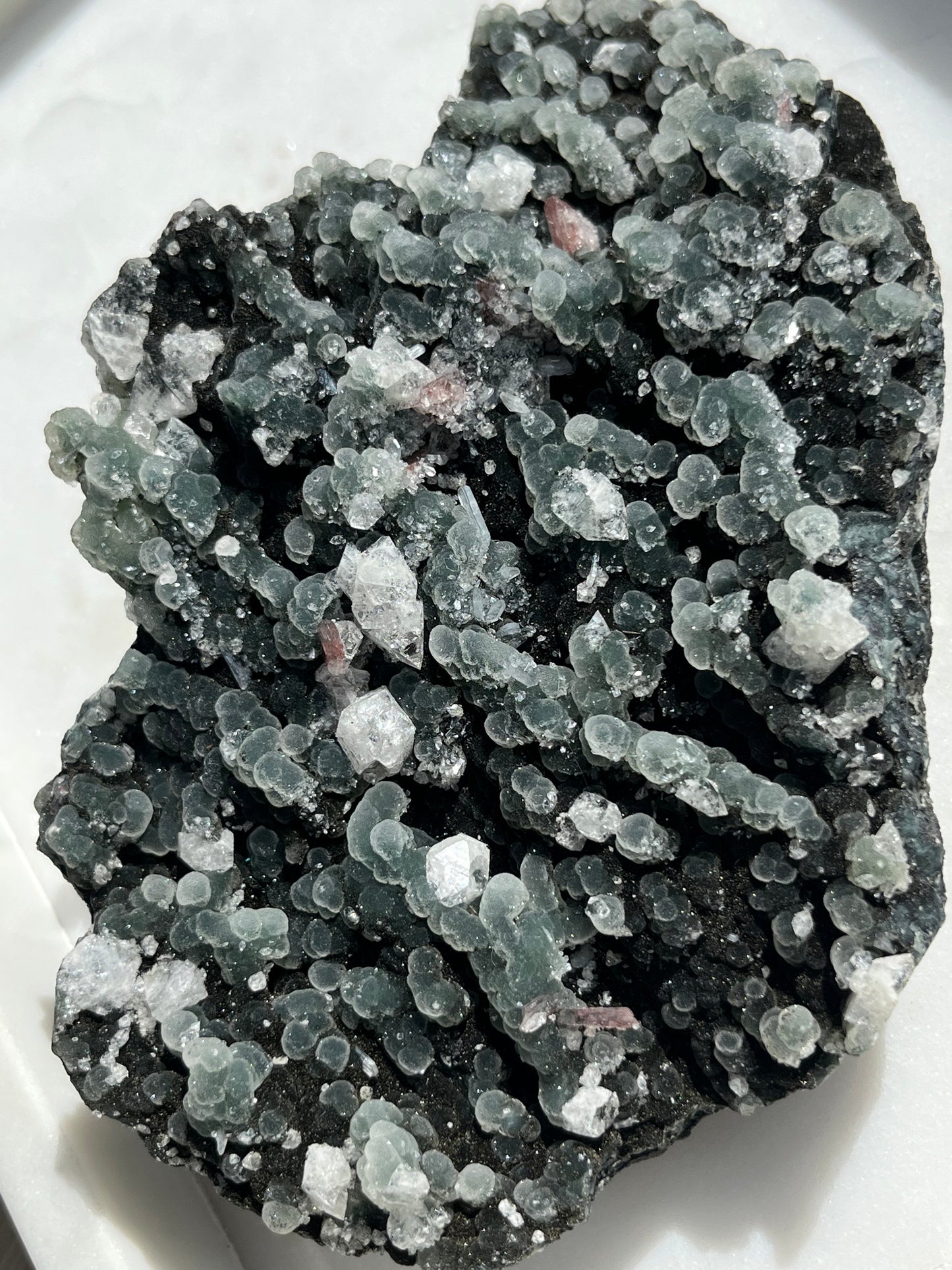 Black Chalcedony & Apophyllite Cluster #2