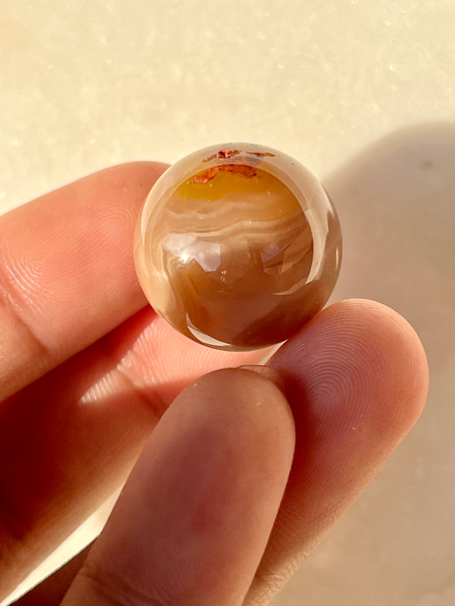 “Chai” Honey Brown Laguna Agate Sphere