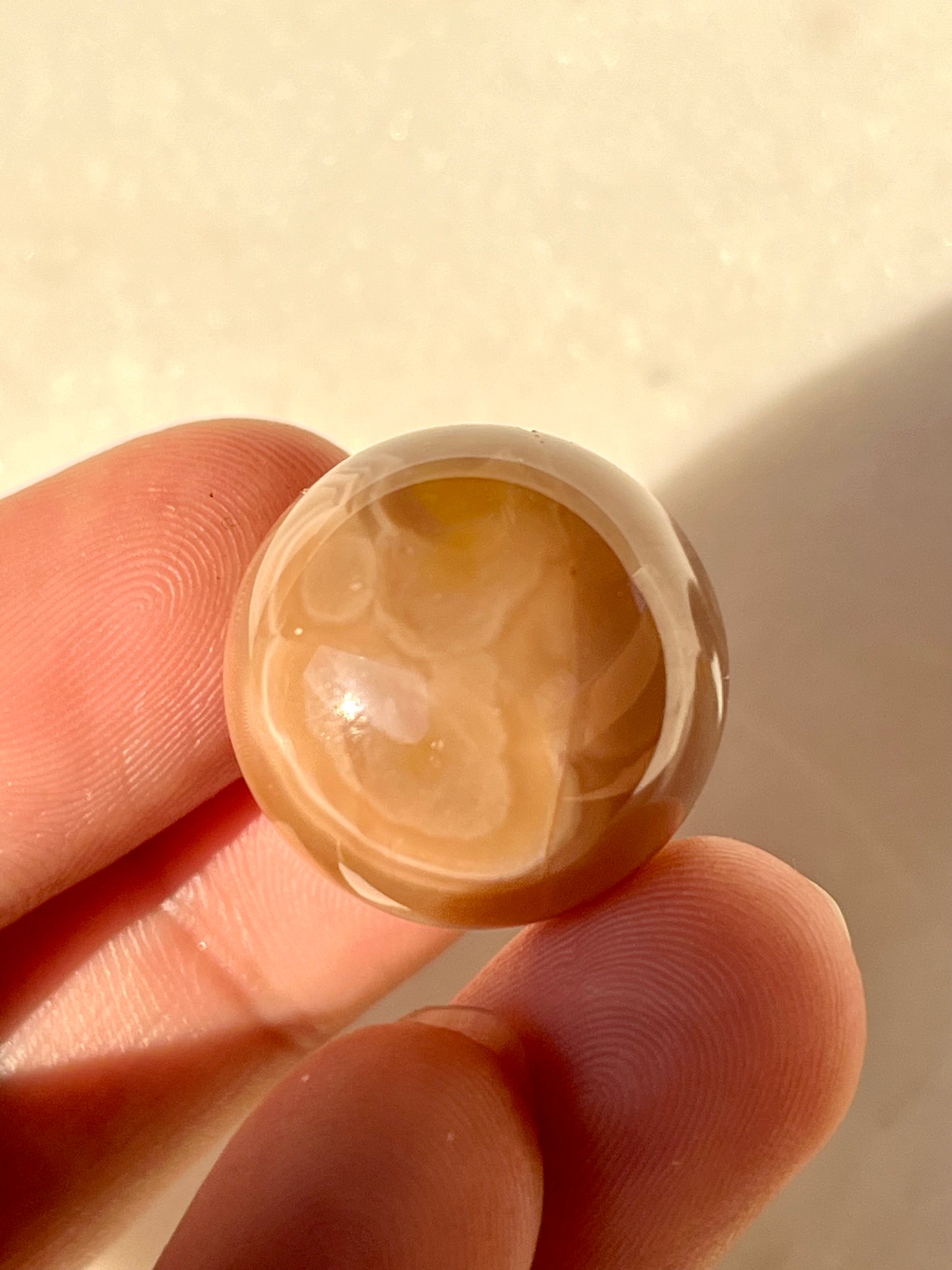 “Chai” Honey Brown Laguna Agate Sphere