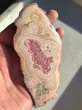 Load image into Gallery viewer, Gemmy Floral Pattern Rhodochrosite Slab #3
