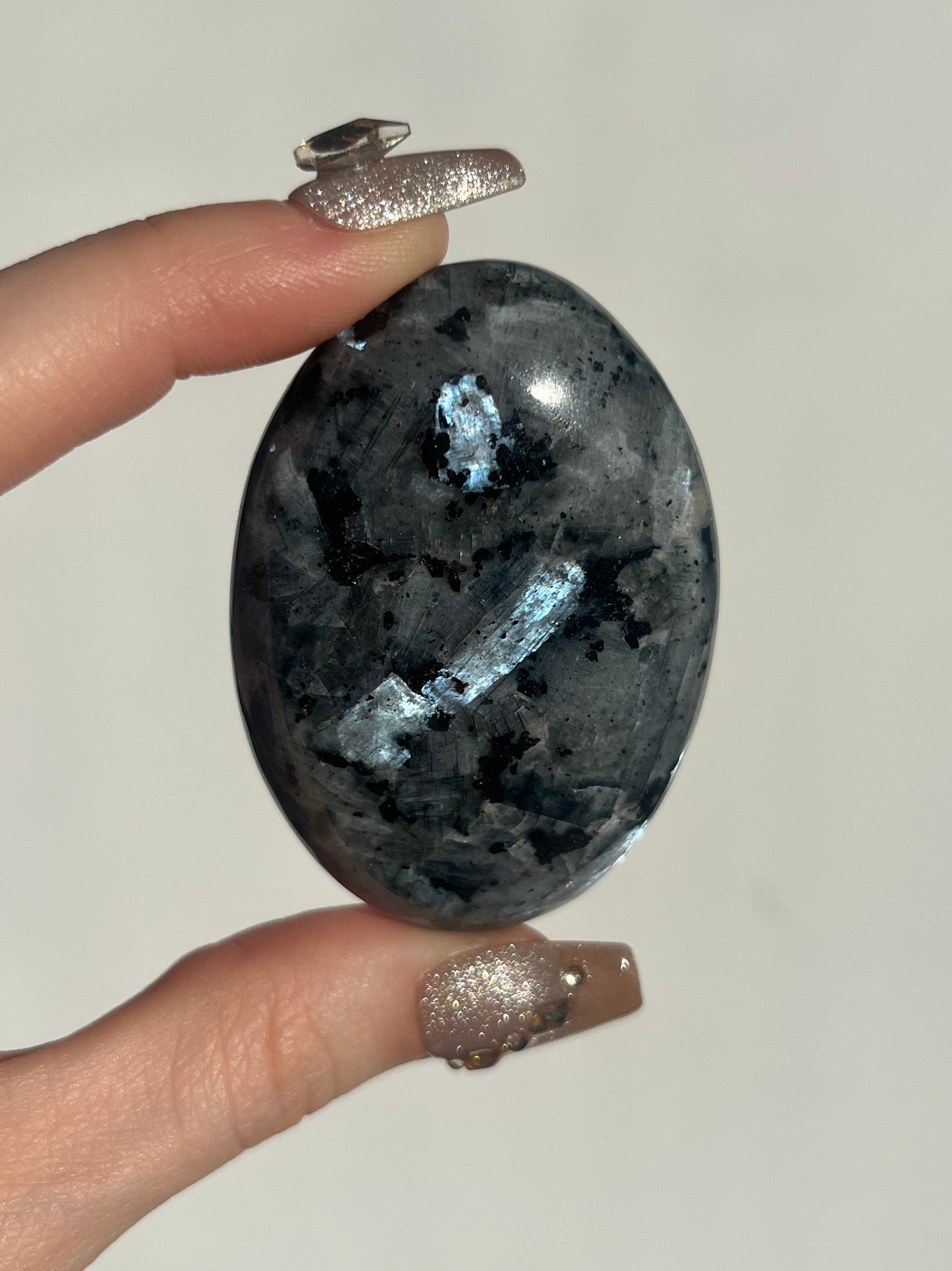 Flashy Larvikite Palmstone A