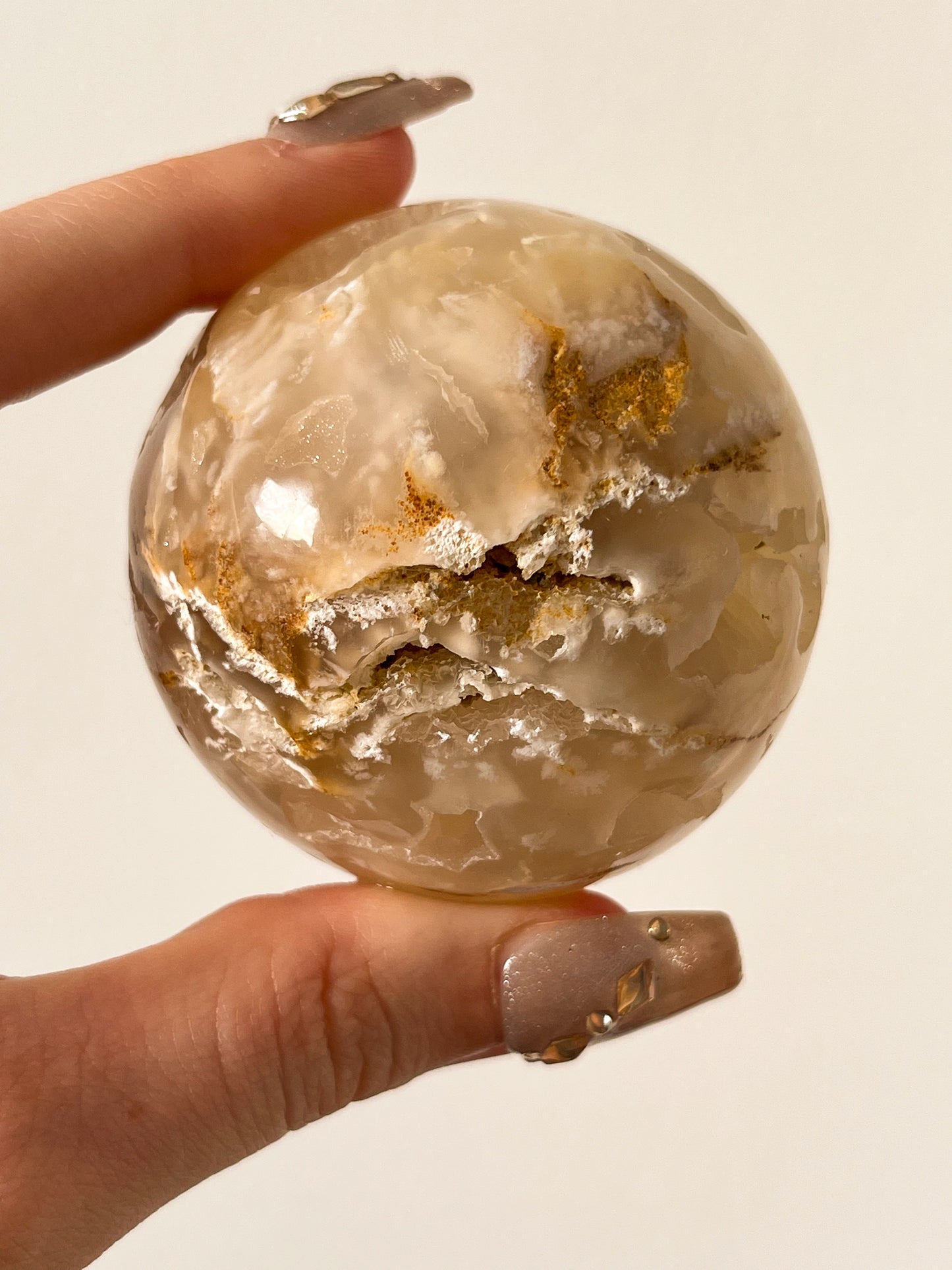 Druzy Flower Agate Sphere #B