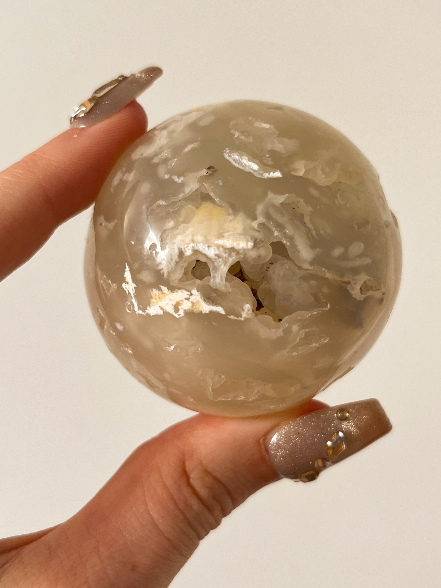 Druzy Flower Agate Sphere #E