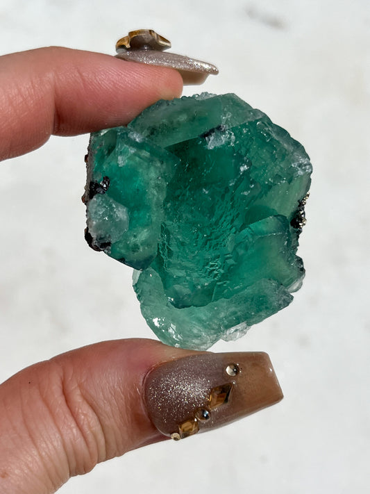 Peruvian Green Fluorite with Pyrite #2