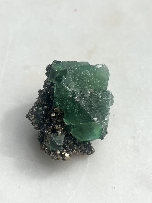 Peruvian Green Fluorite with Pyrite, Sphalerite & Galena #13