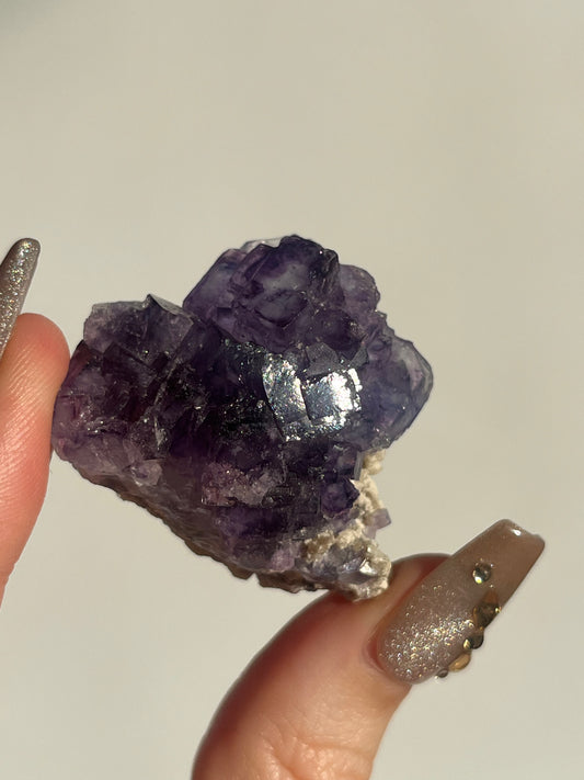 Stepped Purple Fluorite Specimen A