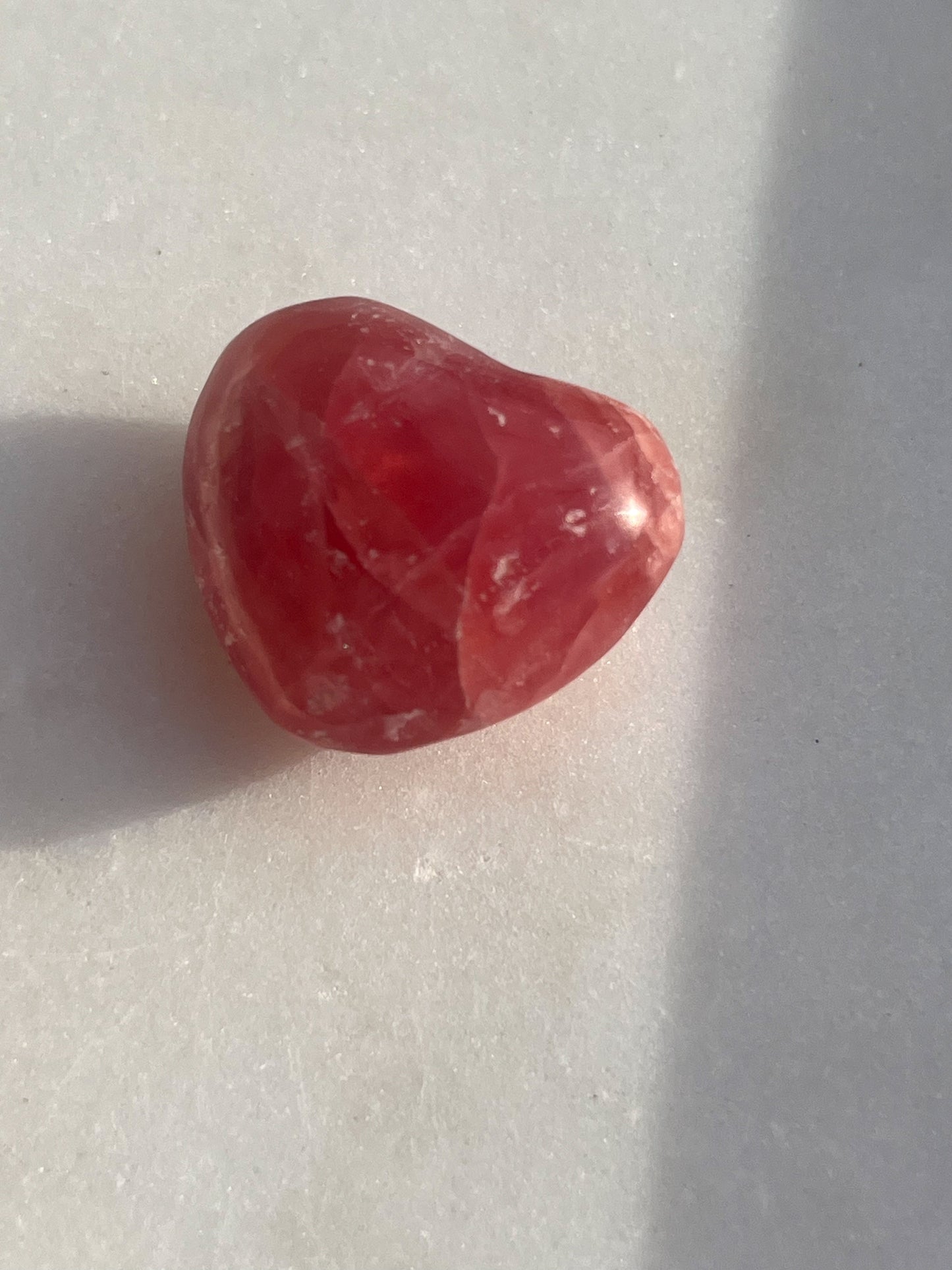 Gel Rhodochrosite Heart Carving #2