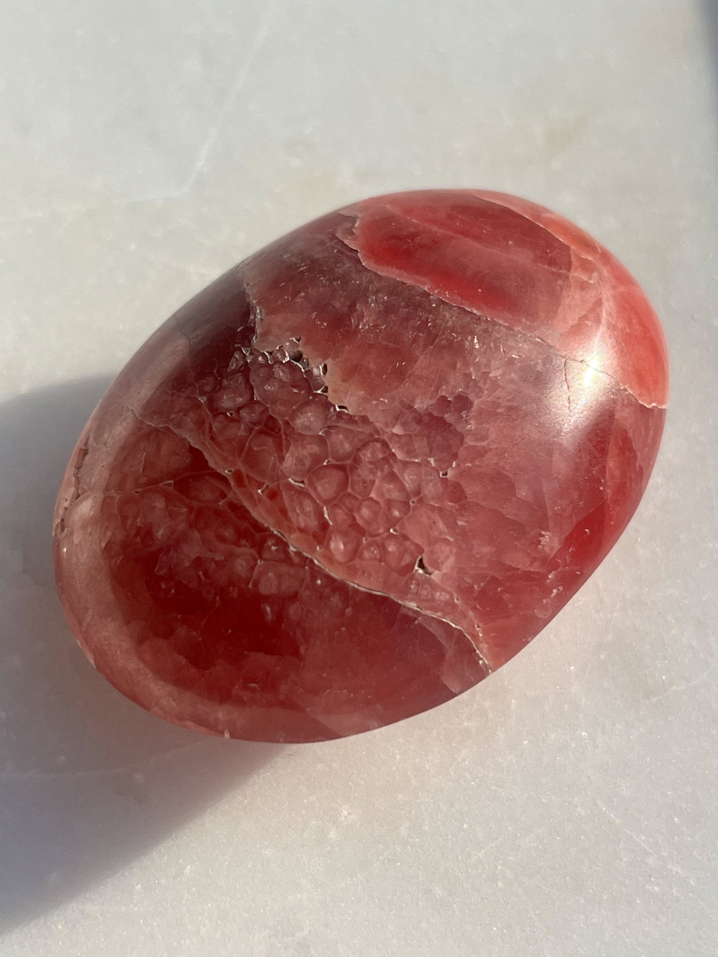 Gel Rhodochrosite Puffy Palmstone #2