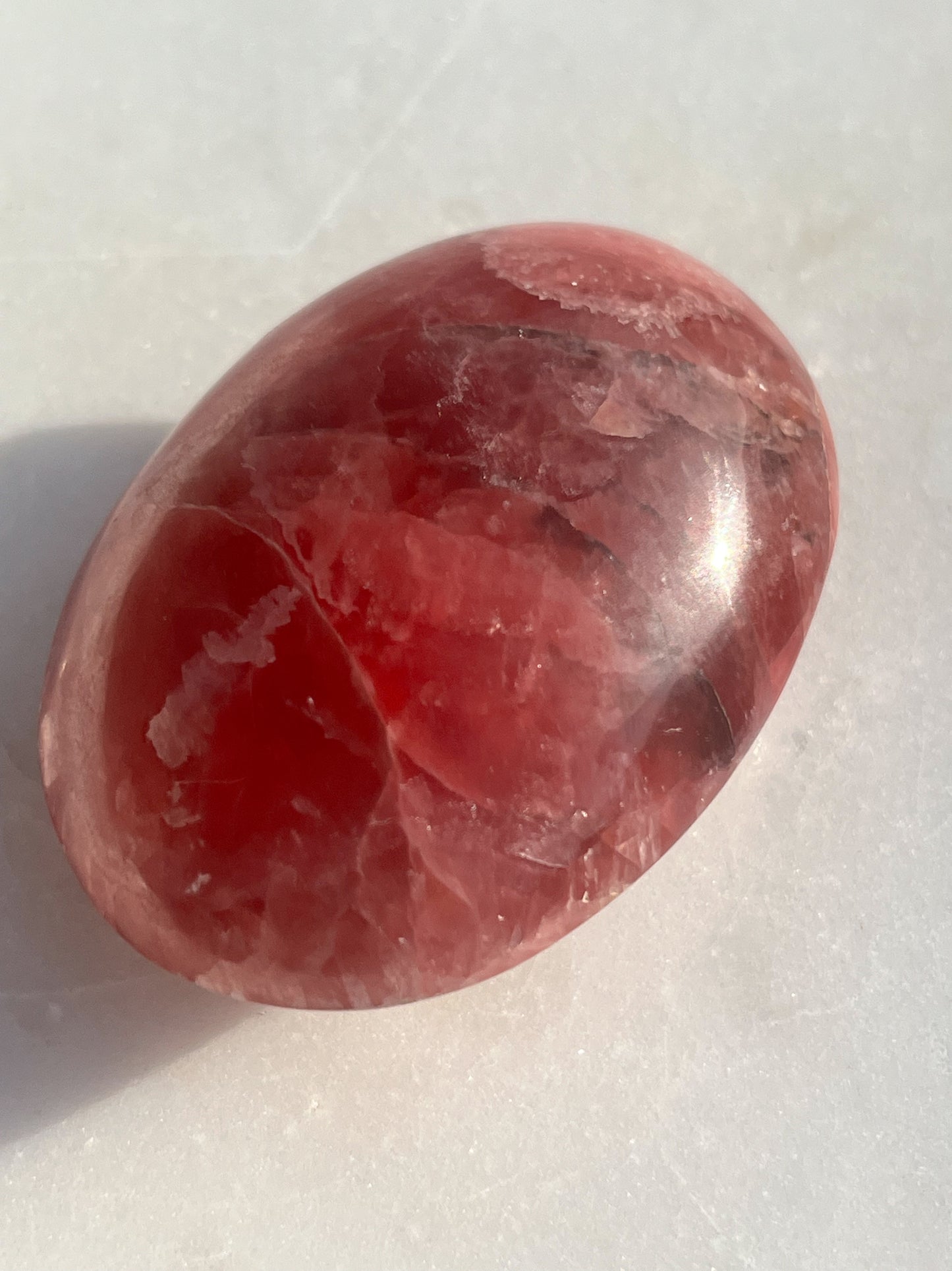 Gel Rhodochrosite Puffy Palmstone #2