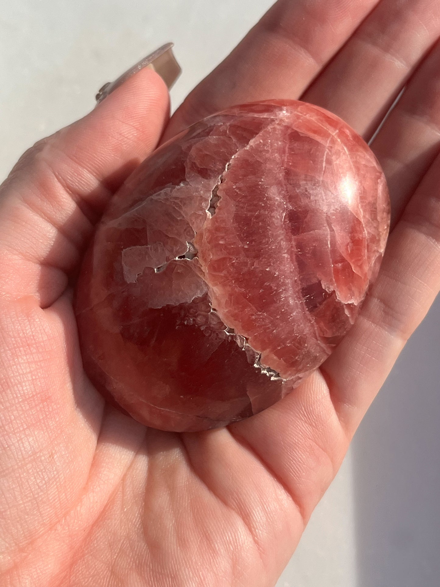 Gel Rhodochrosite Puffy Palmstone #1