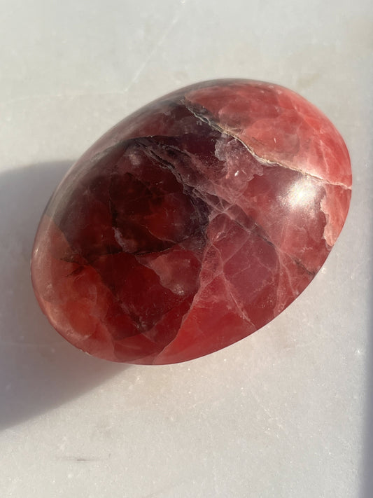 Gel Rhodochrosite Puffy Palmstone #1