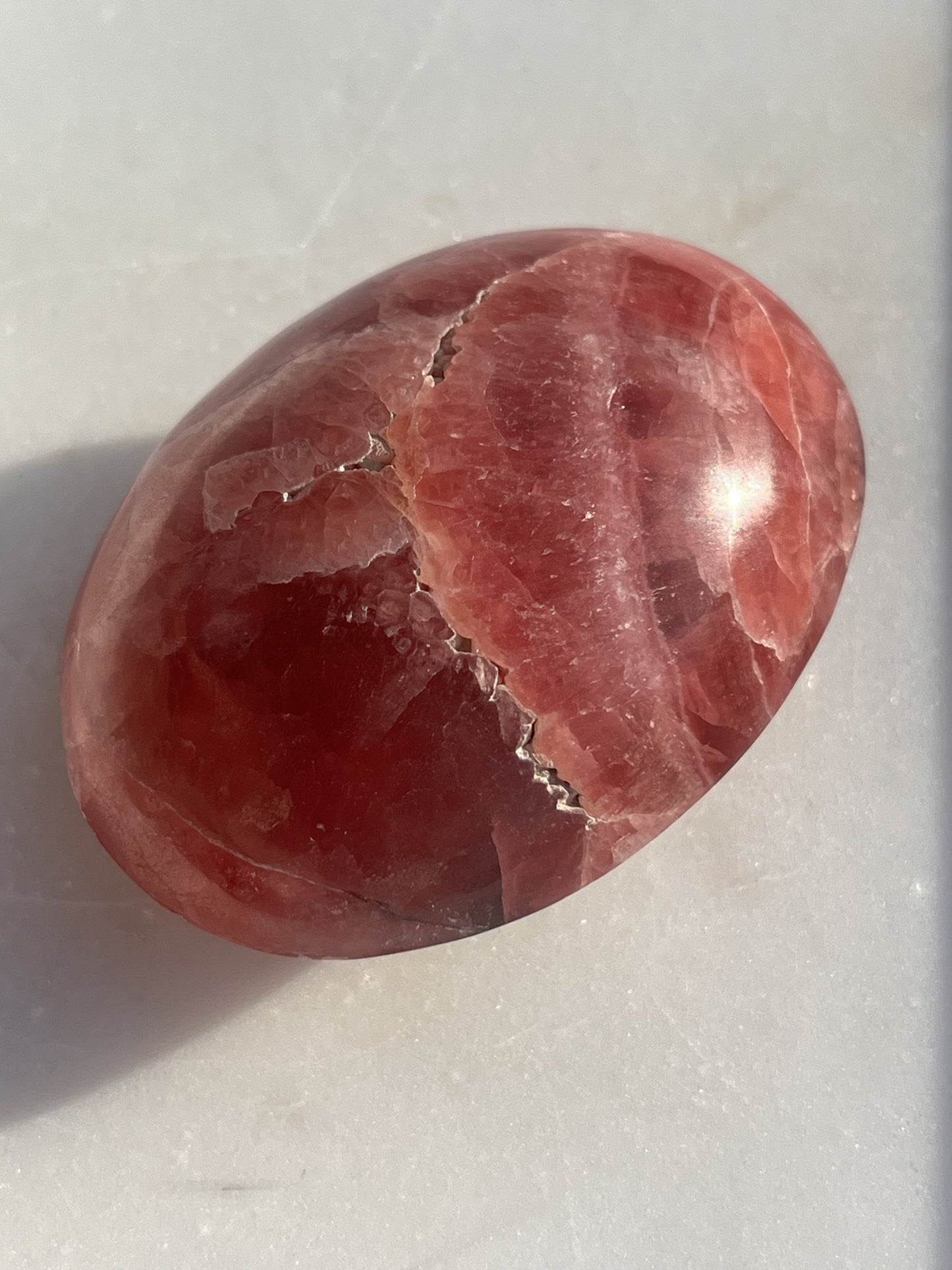 Gel Rhodochrosite Puffy Palmstone #1