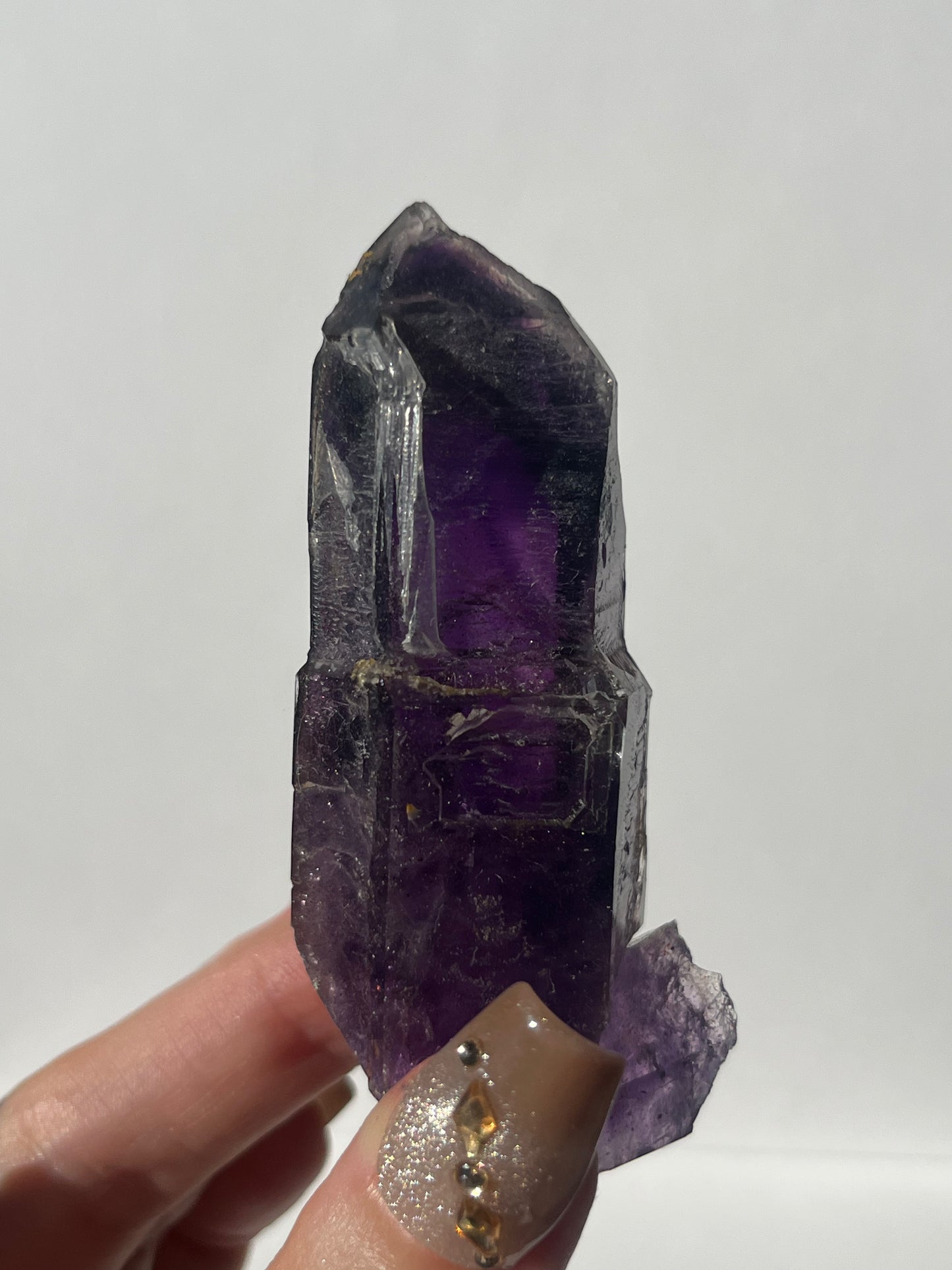 Deep Violet Skeletal Amethyst with Blue Flash Specimen C