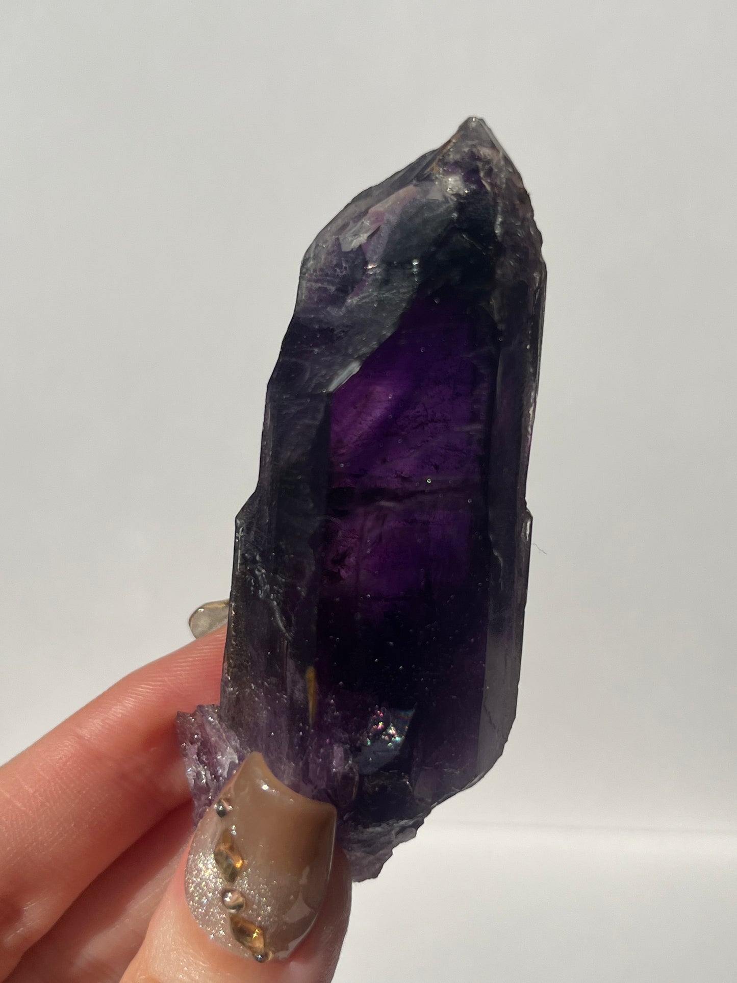 Deep Violet Skeletal Amethyst with Blue Flash Specimen C