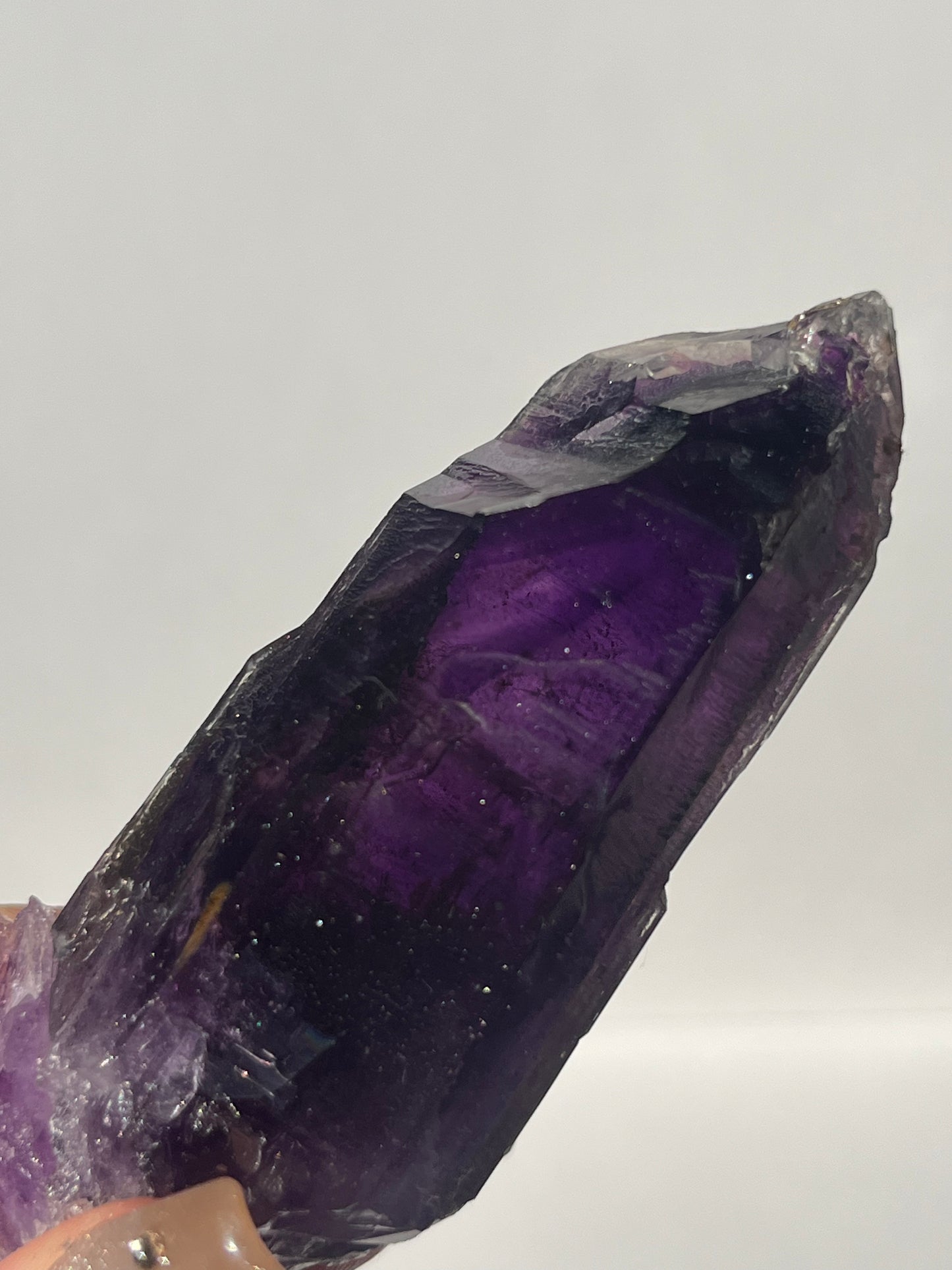 Deep Violet Skeletal Amethyst with Blue Flash Specimen C