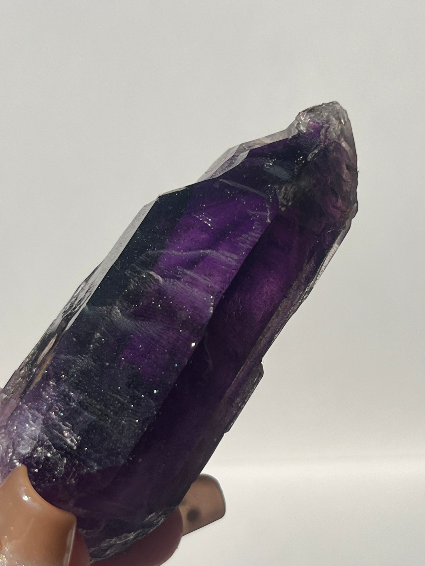 Deep Violet Skeletal Amethyst with Blue Flash Specimen C