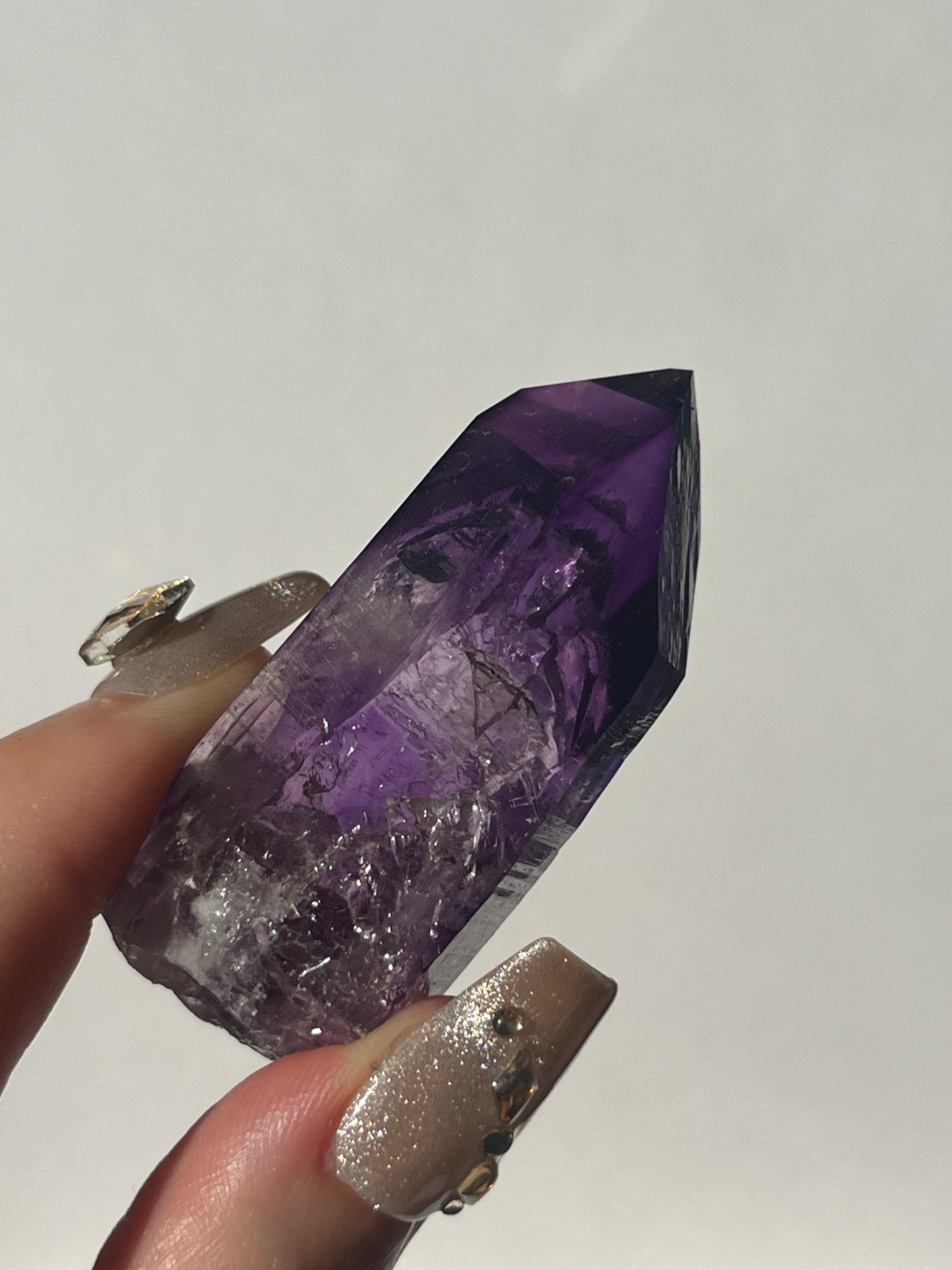 Deep Violet Amethyst with Enhydro Specimen D