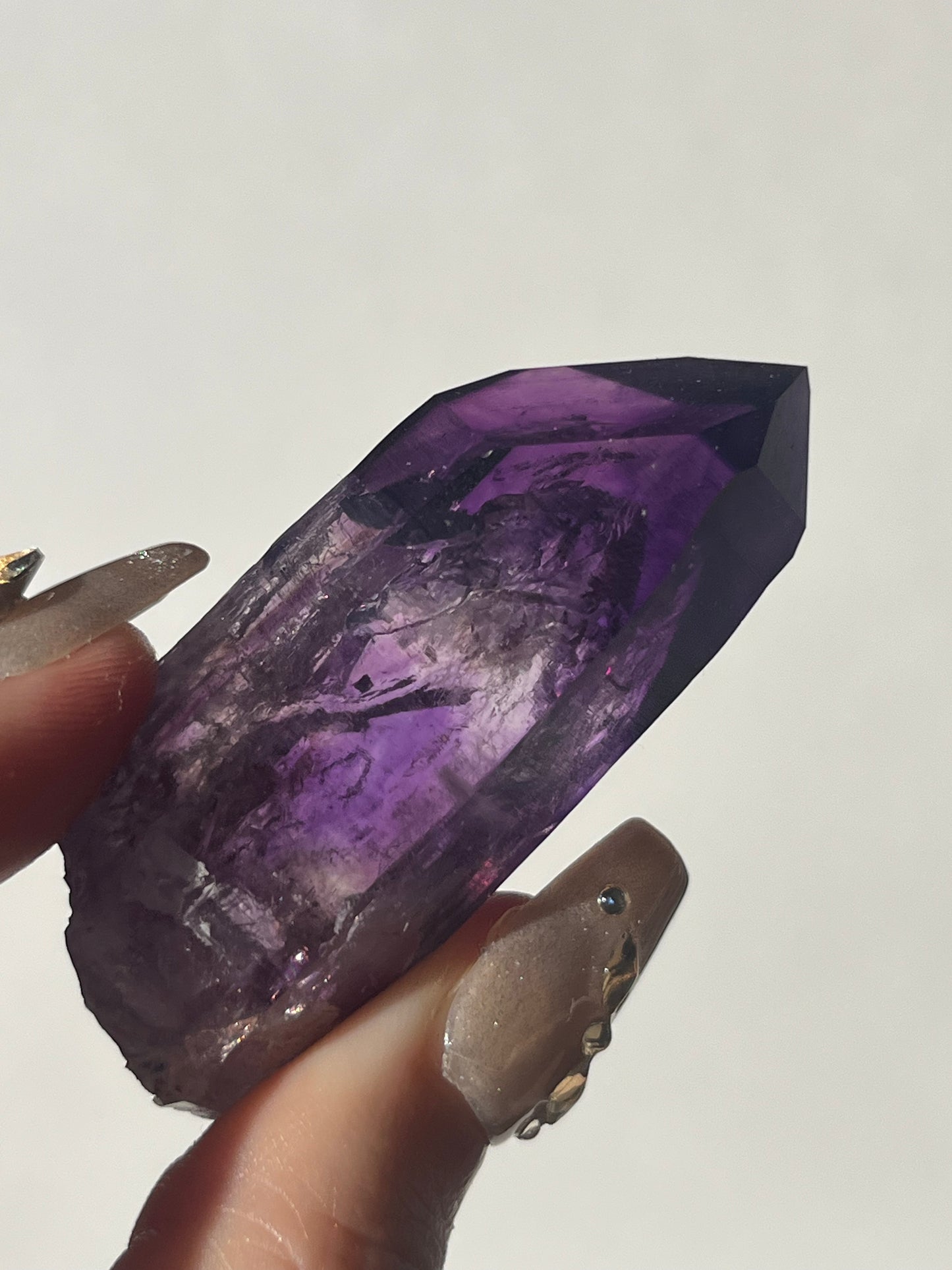 Deep Violet Amethyst with Enhydro Specimen D