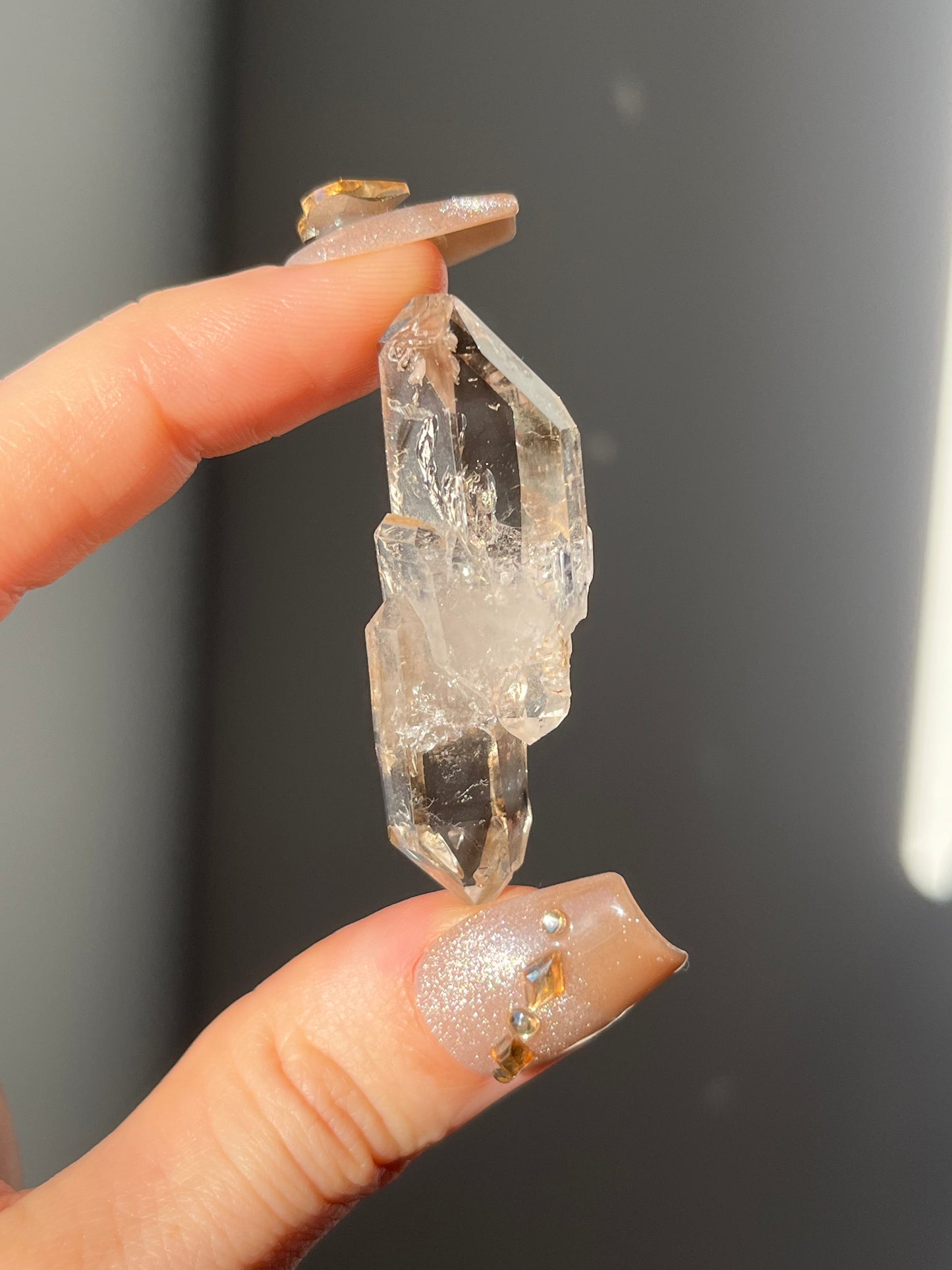 Goboboseb Phantom Smokey Quartz Faden DT Point with Static Enhydro D