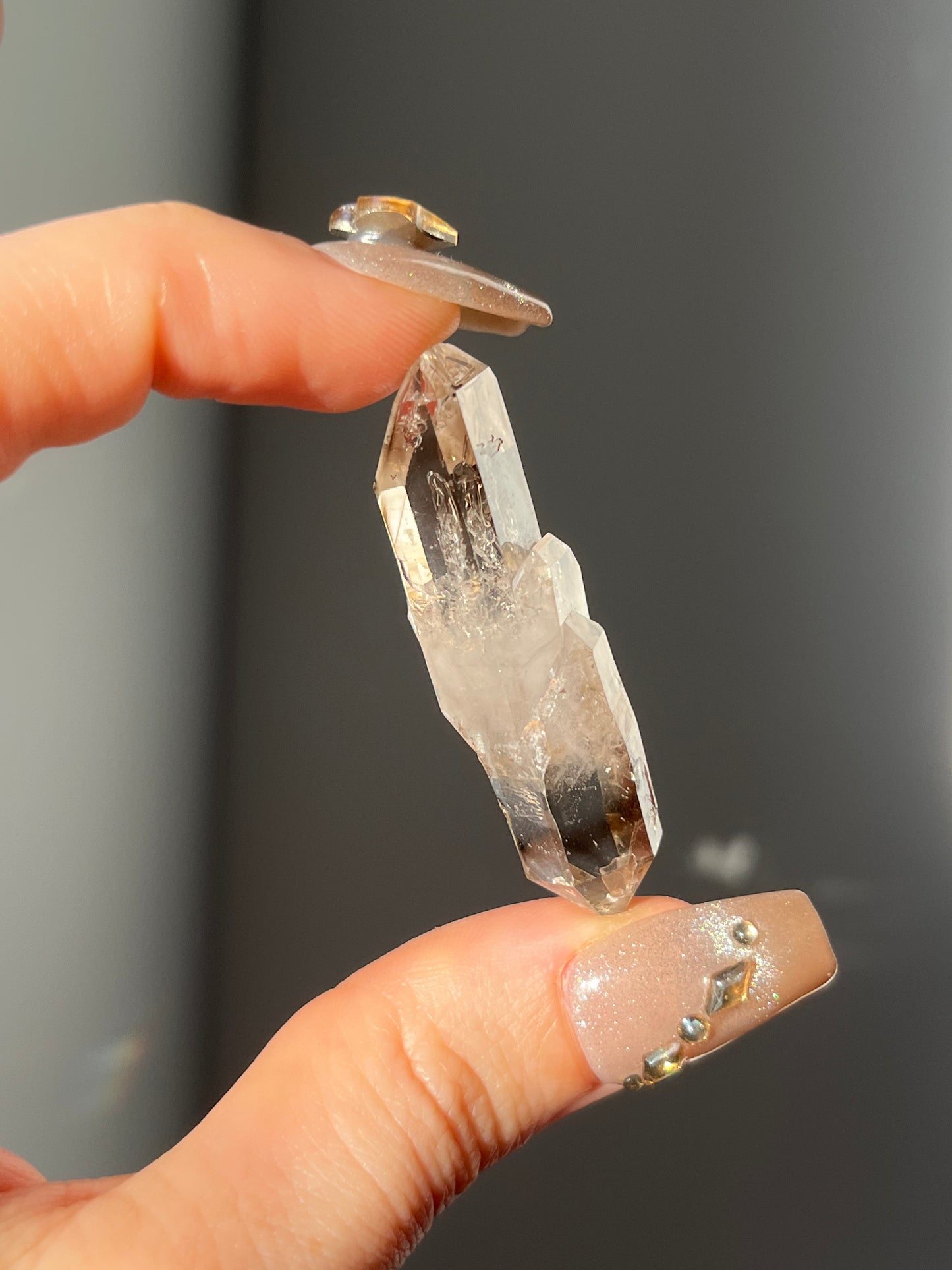 Goboboseb Phantom Smokey Quartz Faden DT Point with Static Enhydro D