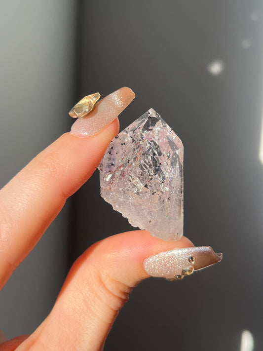Goboboseb Amethyst Quartz Point with Enhydro I