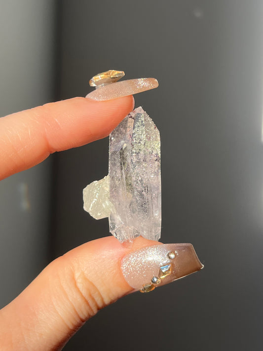 Goboboseb Amethyst Point with Analcime and Calcite N