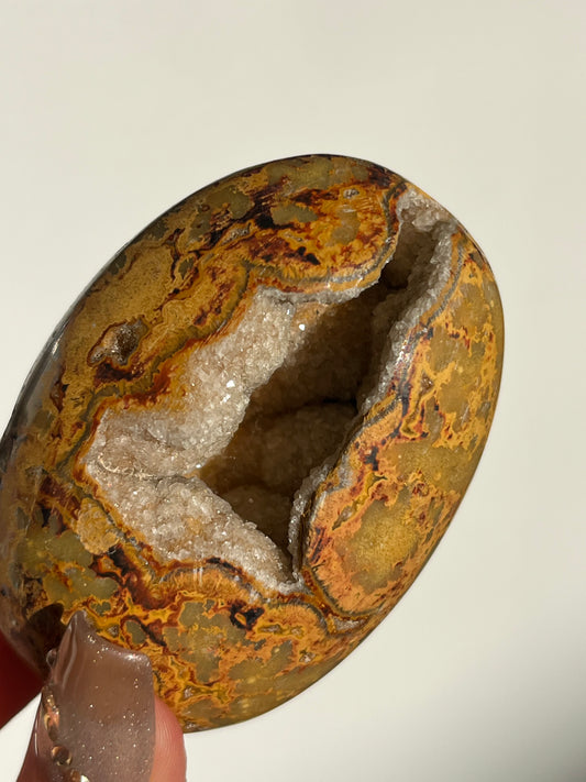 Golden Lace Agate Oval Palmstone A
