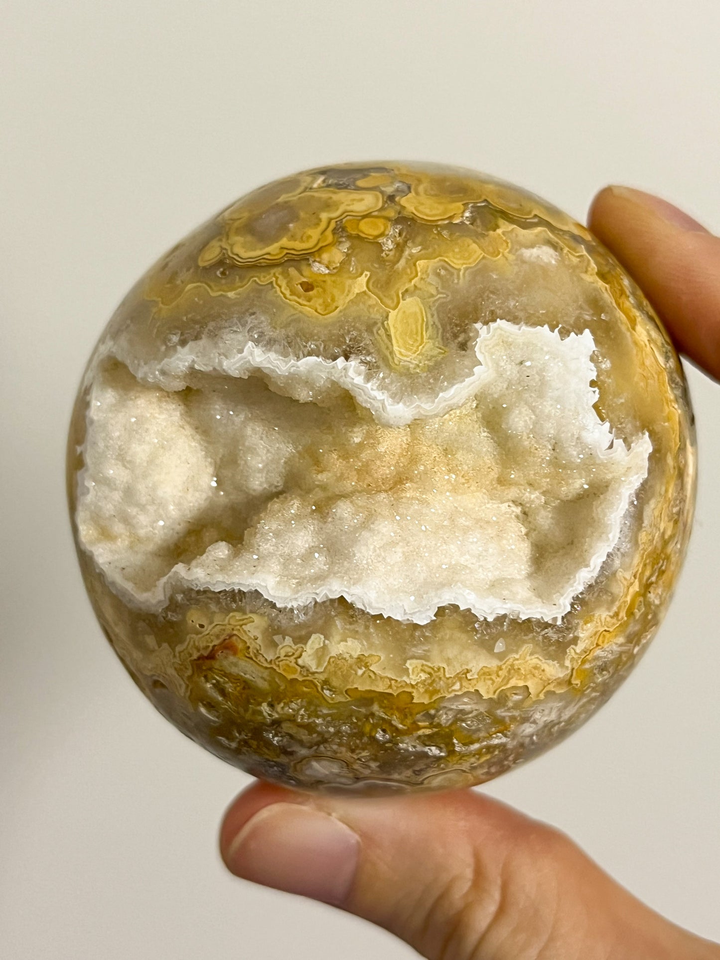 Golden Crazy Lace Agate Sphere #1