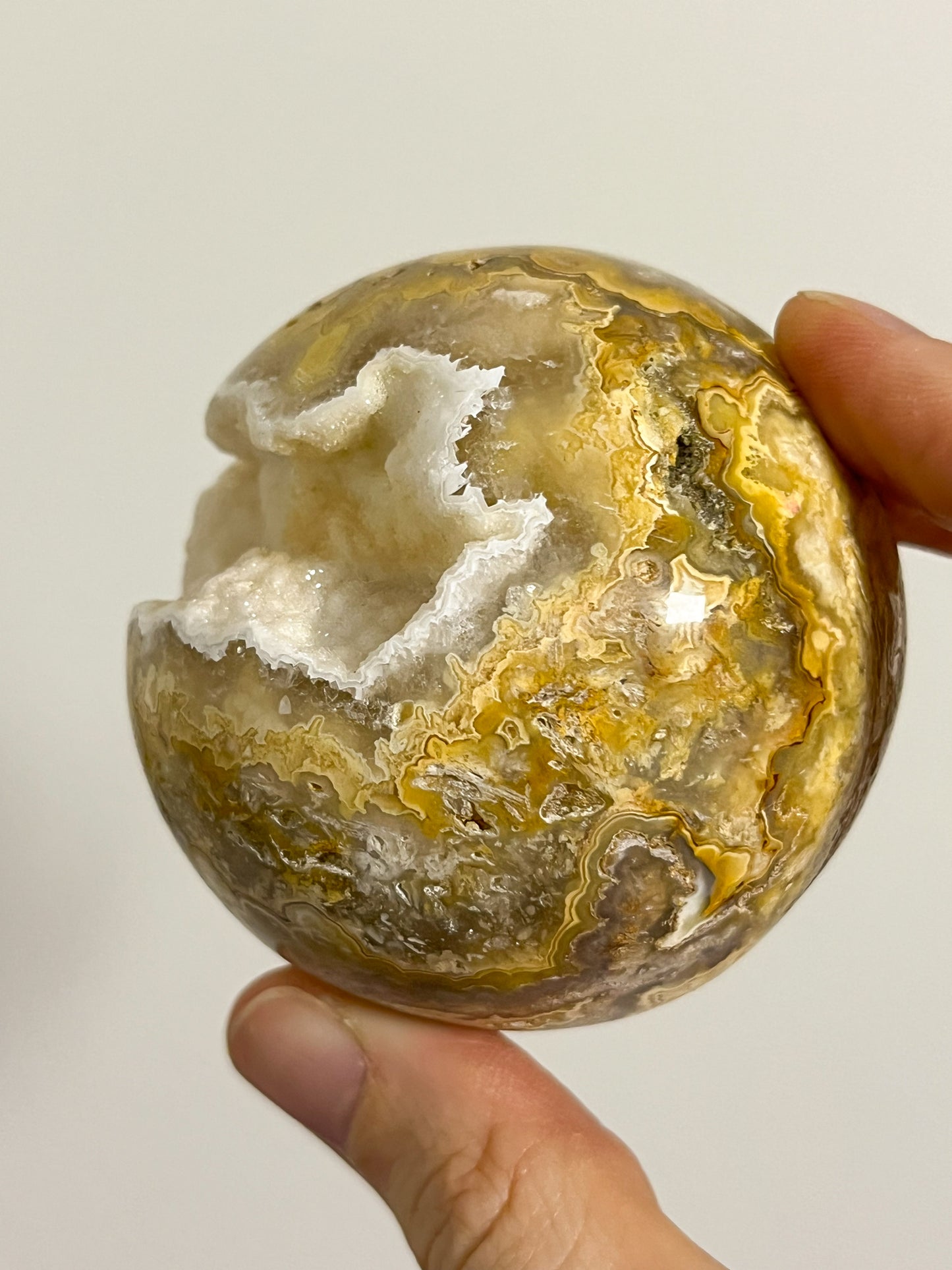 Golden Crazy Lace Agate Sphere #1