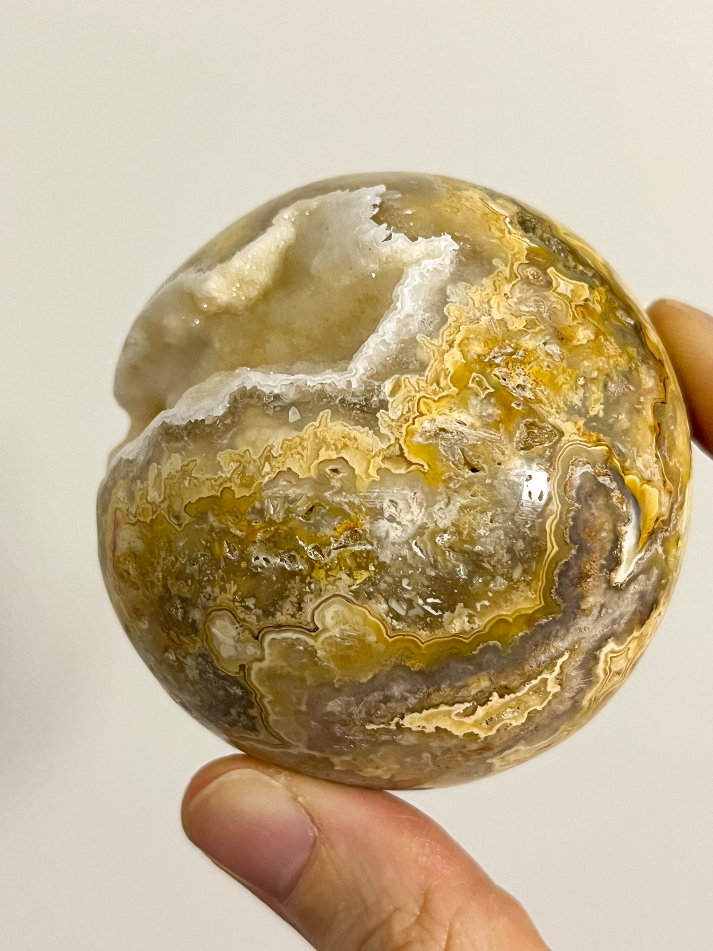 Golden Crazy Lace Agate Sphere #1