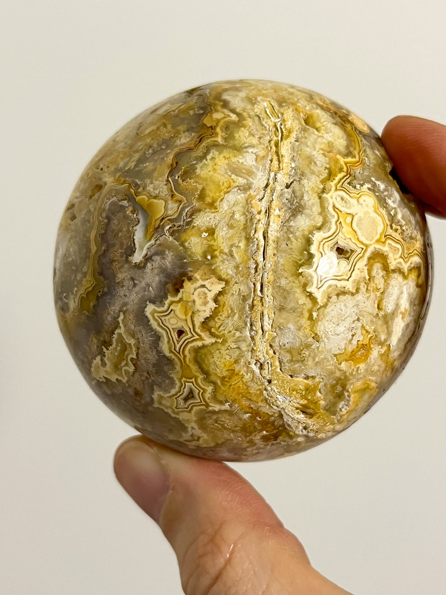 Golden Crazy Lace Agate Sphere #1