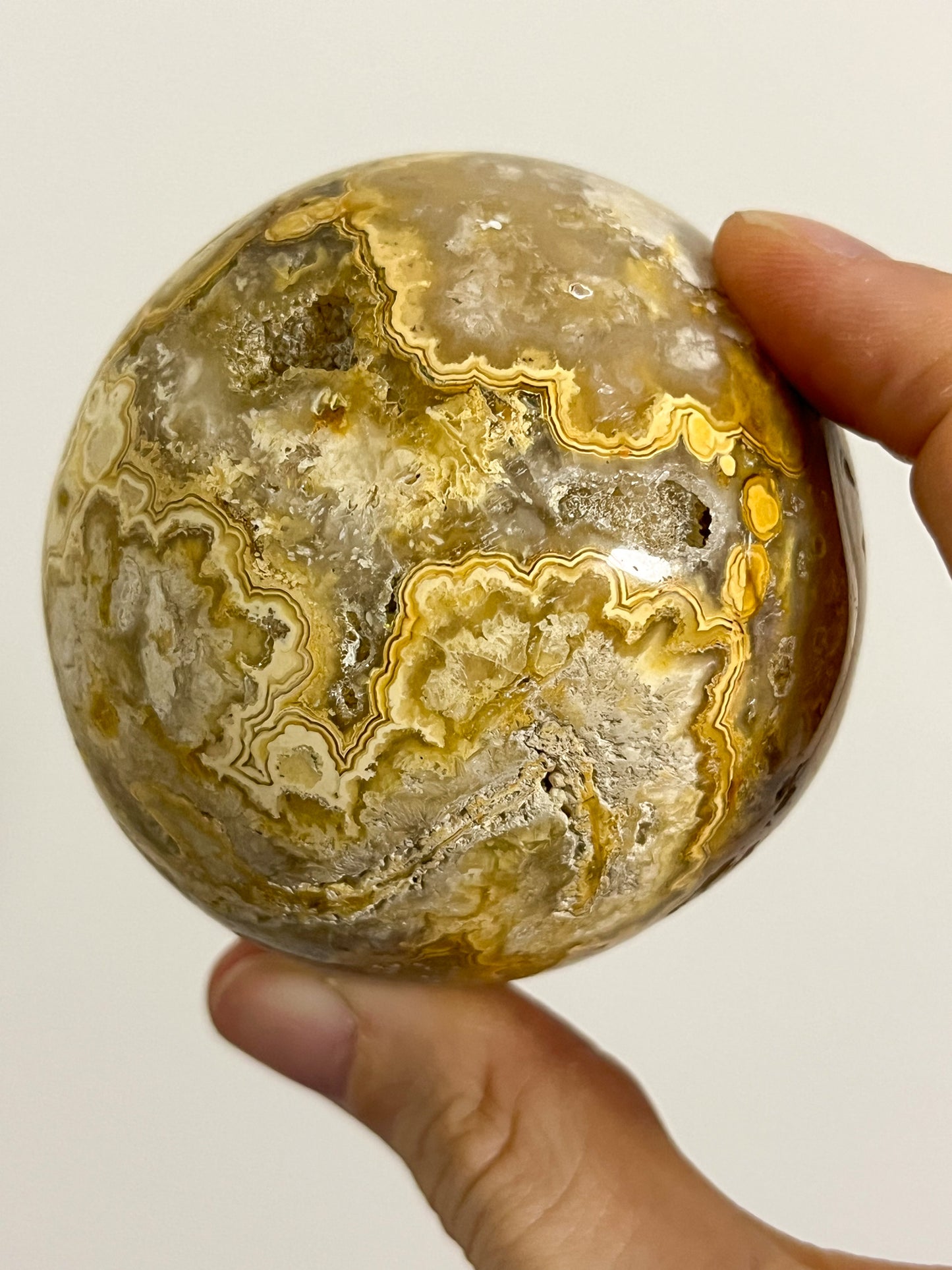 Golden Crazy Lace Agate Sphere #1