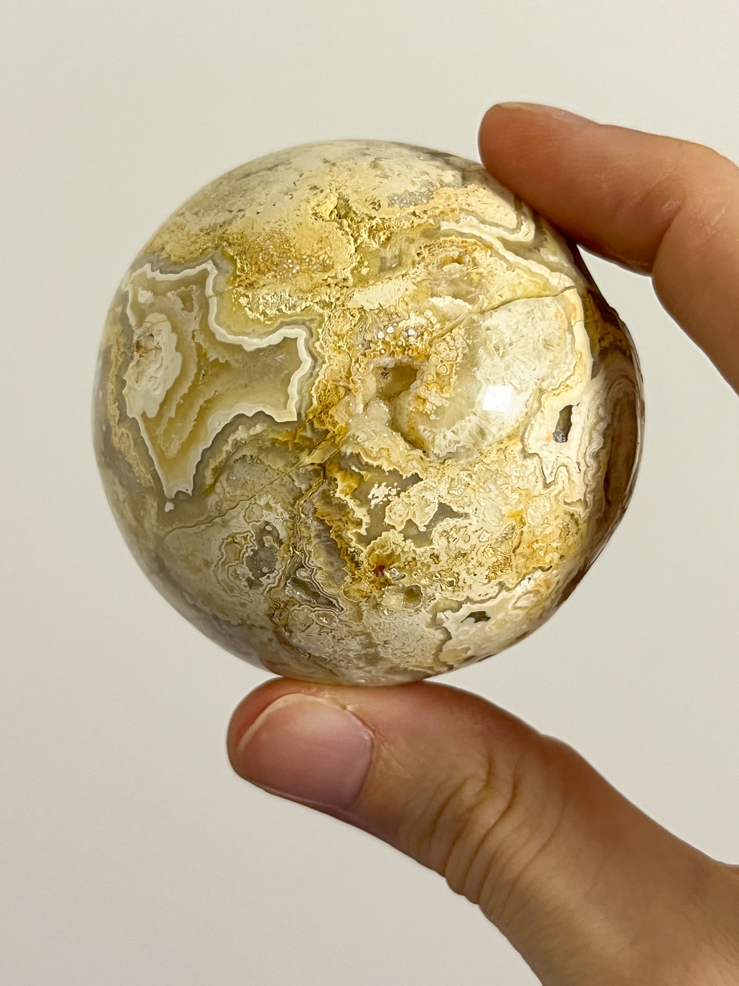 Golden Crazy Lace Agate Sphere #5