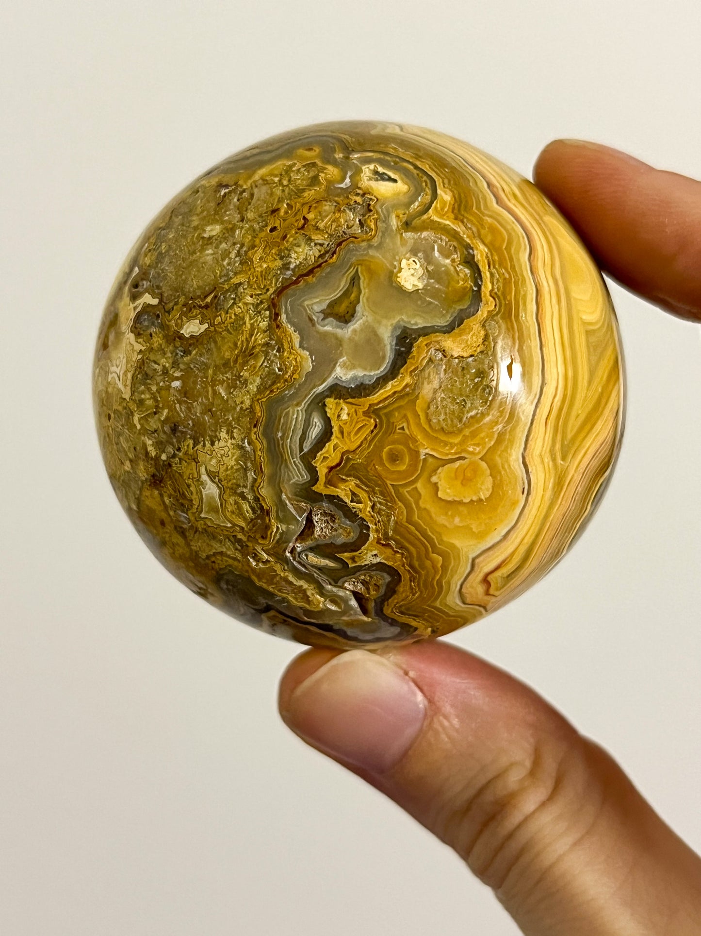 Golden Crazy Lace Agate Sphere #6