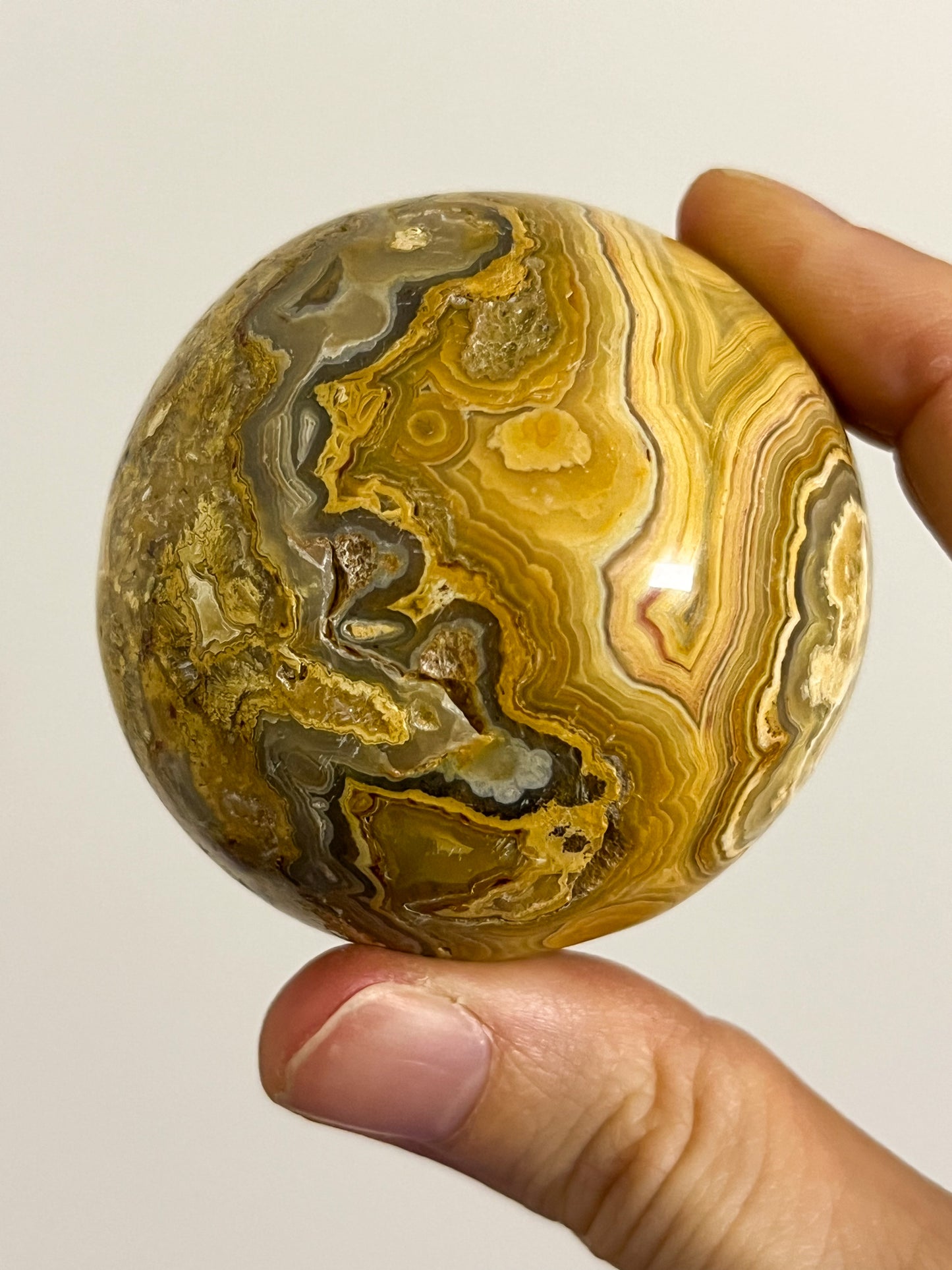 Golden Crazy Lace Agate Sphere #6