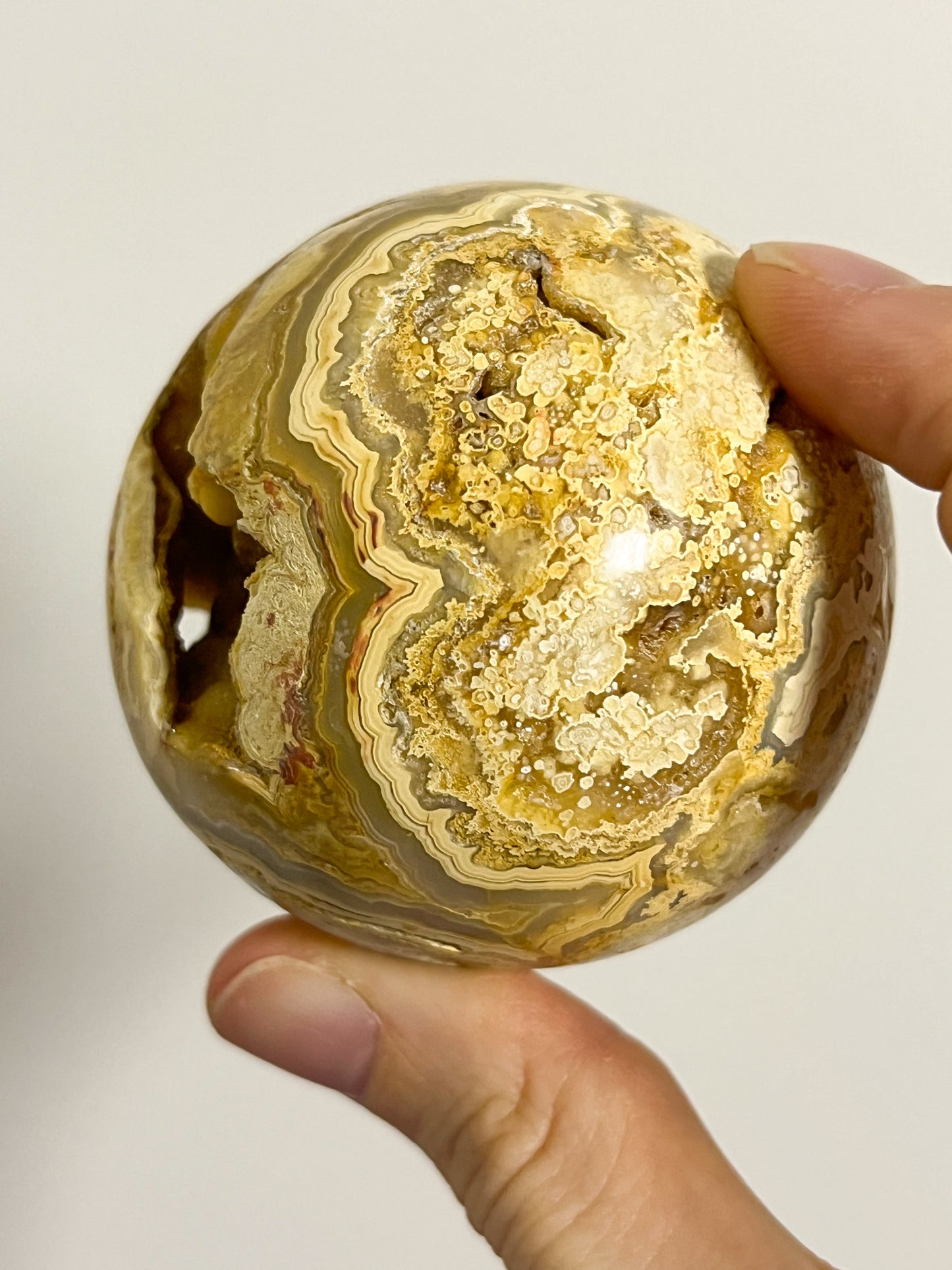 Golden Crazy Lace Agate Sphere #11